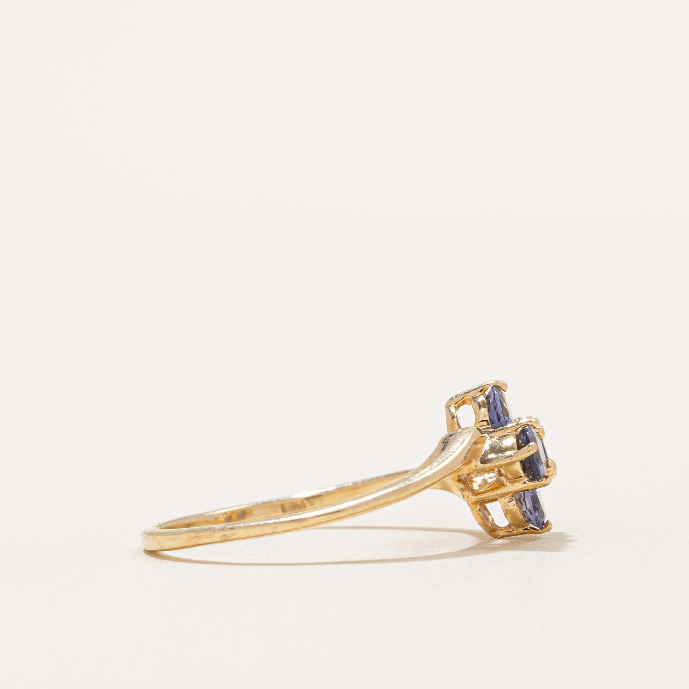 Bague en grappe de tanzanite | 0,60 ct | Taille 7 |