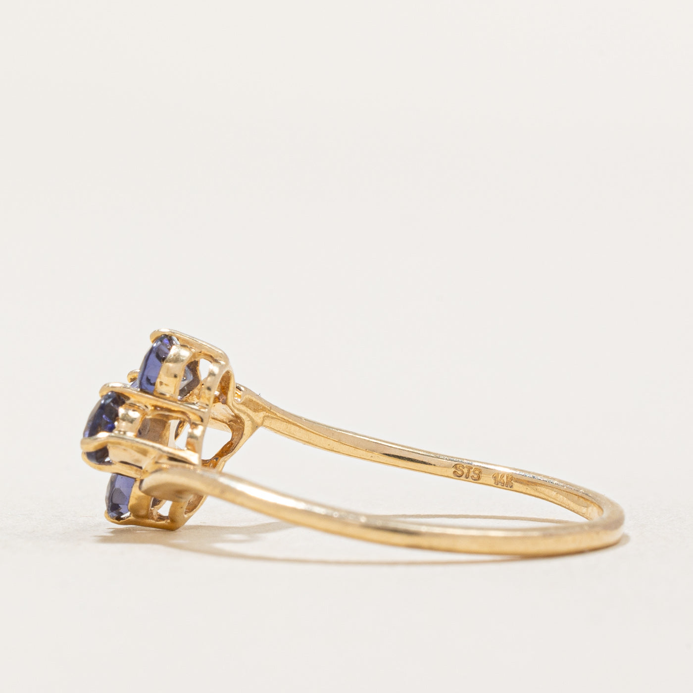 Bague en grappe de tanzanite | 0,60 ct | Taille 7 |