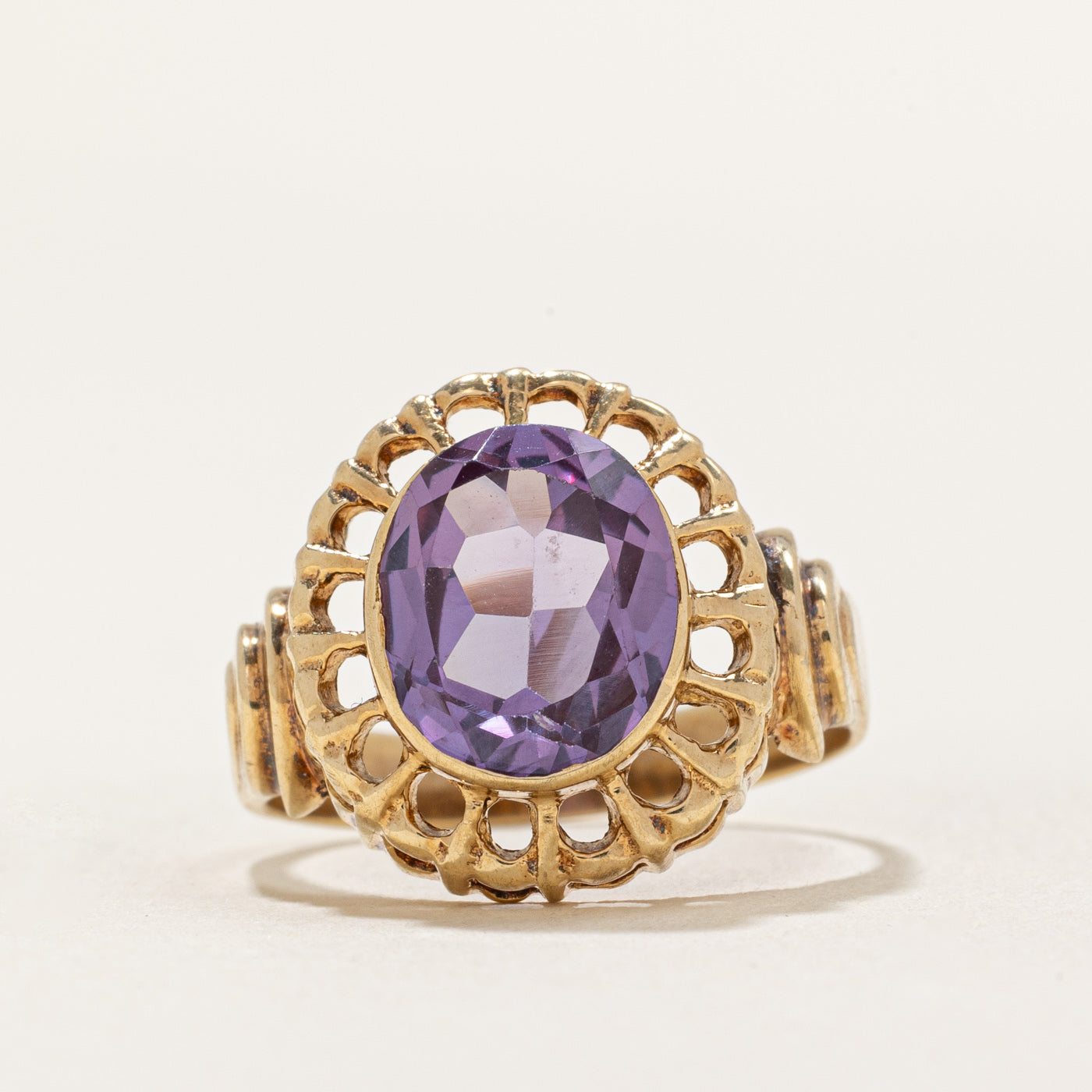 Synthetic Colour Change Sapphire Cocktail Ring | 2.65ct | SZ 6.25 |