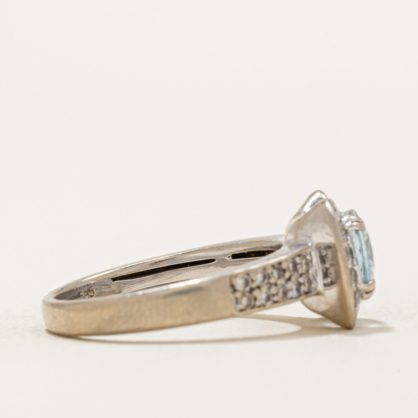 Aquamarine & Diamond Cocktail Ring | 1.60ct, 0.38ctw | SZ 8 |