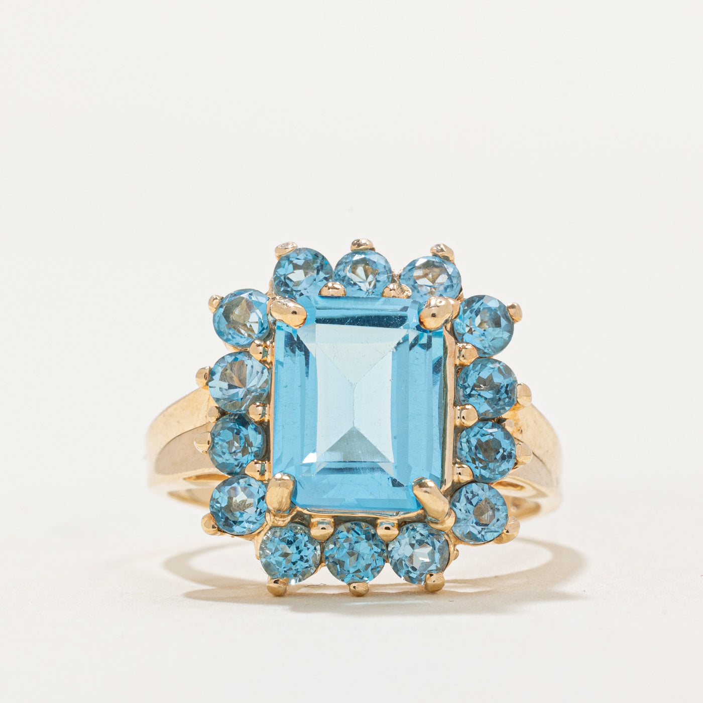 Topaz Halo Cocktail Ring | 3.14ctw | SZ 6.25 |
