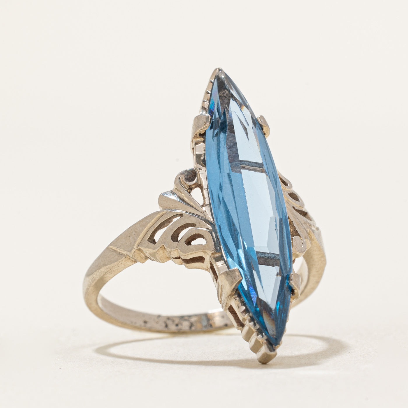 Synthetic Spinel Navette Ring | 3.00ct | SZ 6.25 |