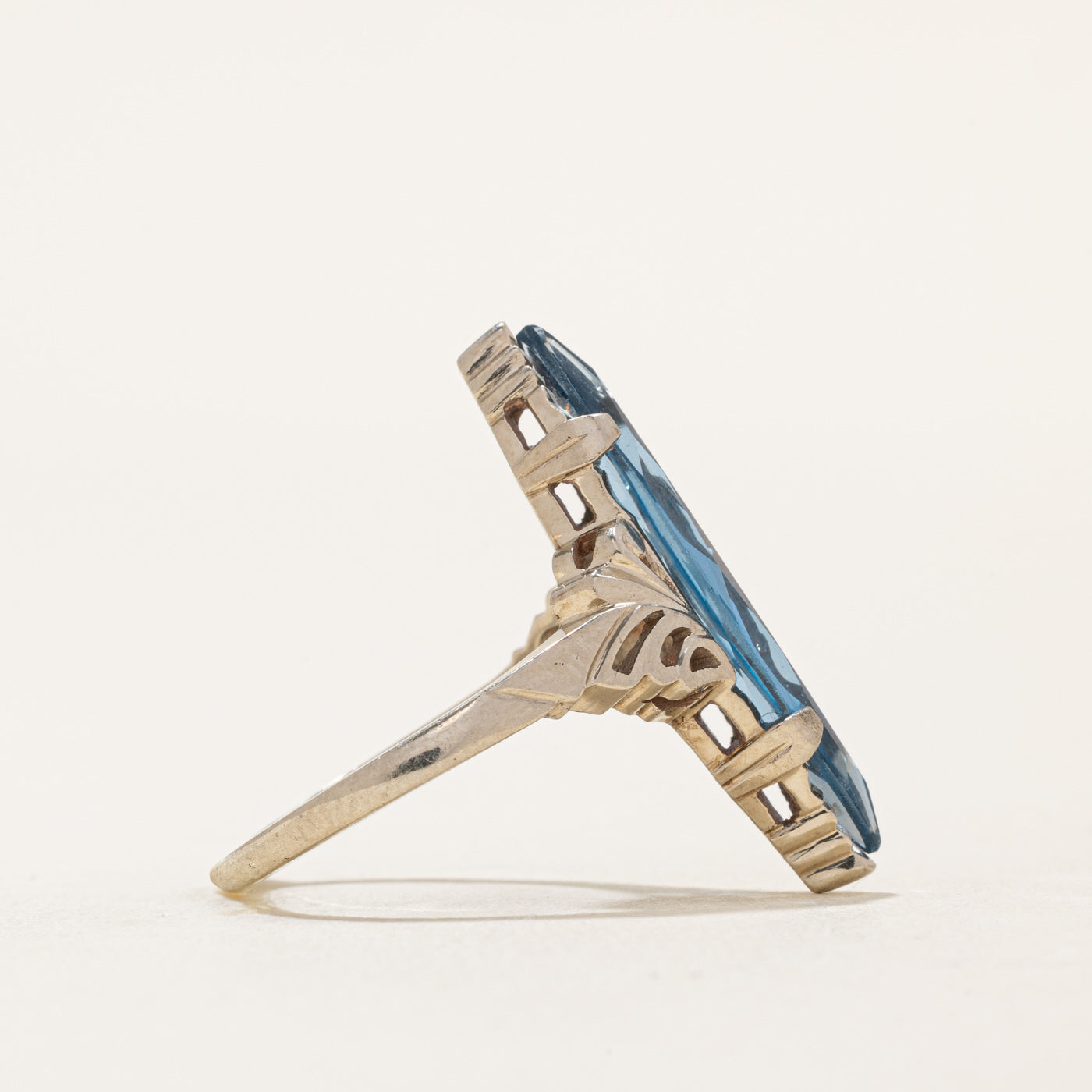 Synthetic Spinel Navette Ring | 3.00ct | SZ 6.25 |