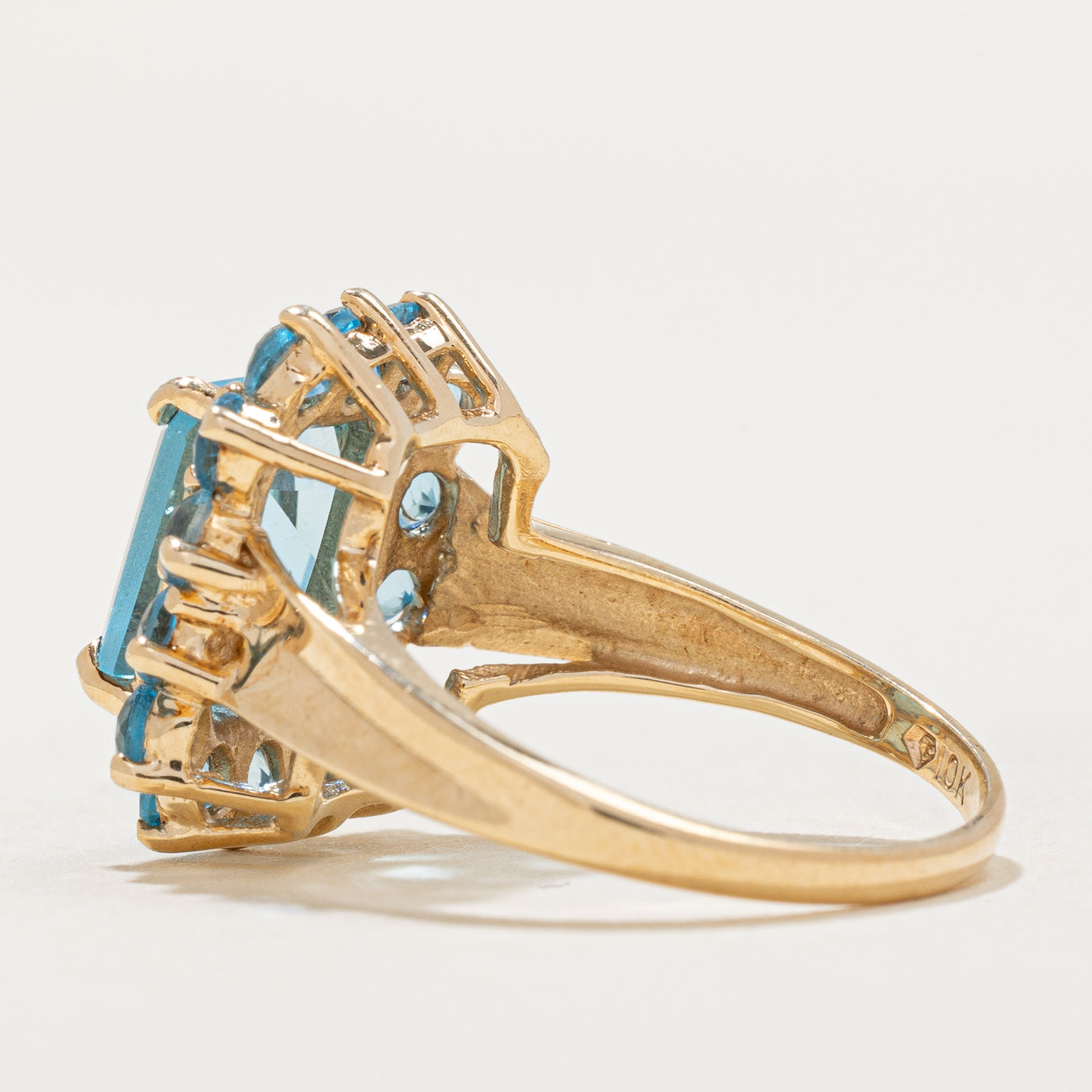 Topaz Halo Cocktail Ring | 3.14ctw | SZ 6.25 |