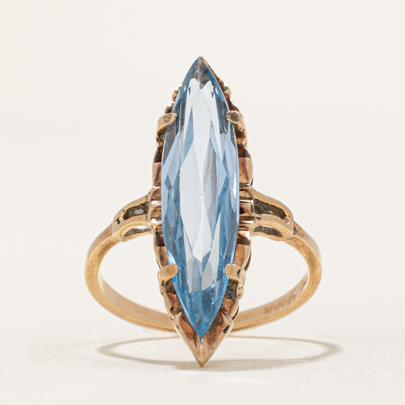 Synthetic Spinel Navette Ring | 4.00ct | SZ 6 |