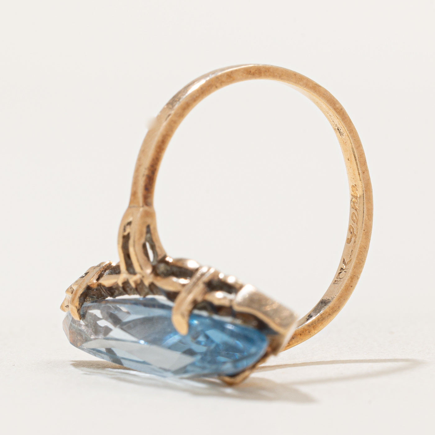 Synthetic Spinel Navette Ring | 4.00ct | SZ 6 |