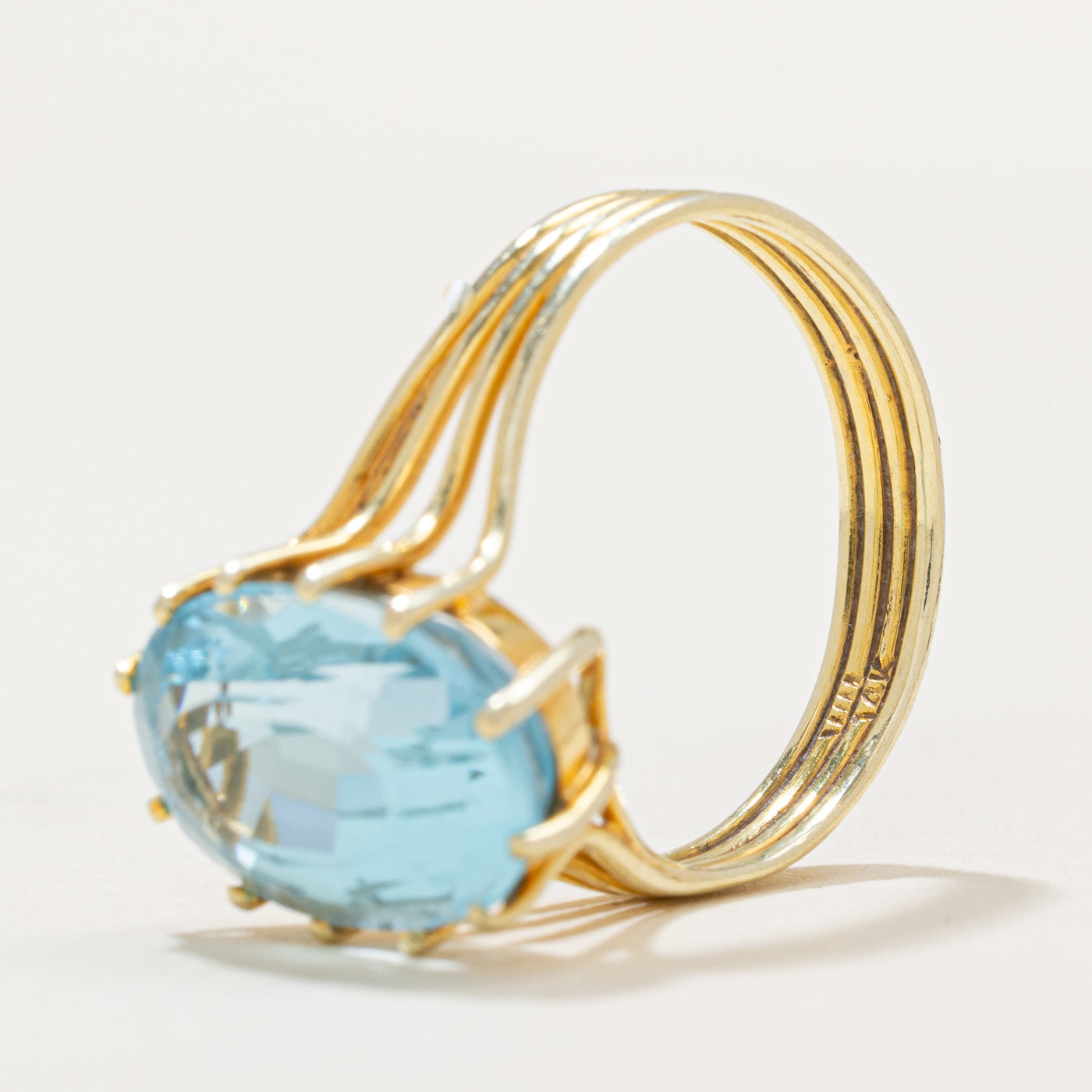 Oval Cut Topaz Cocktail Ring | 7.00ct | SZ 7.25 |