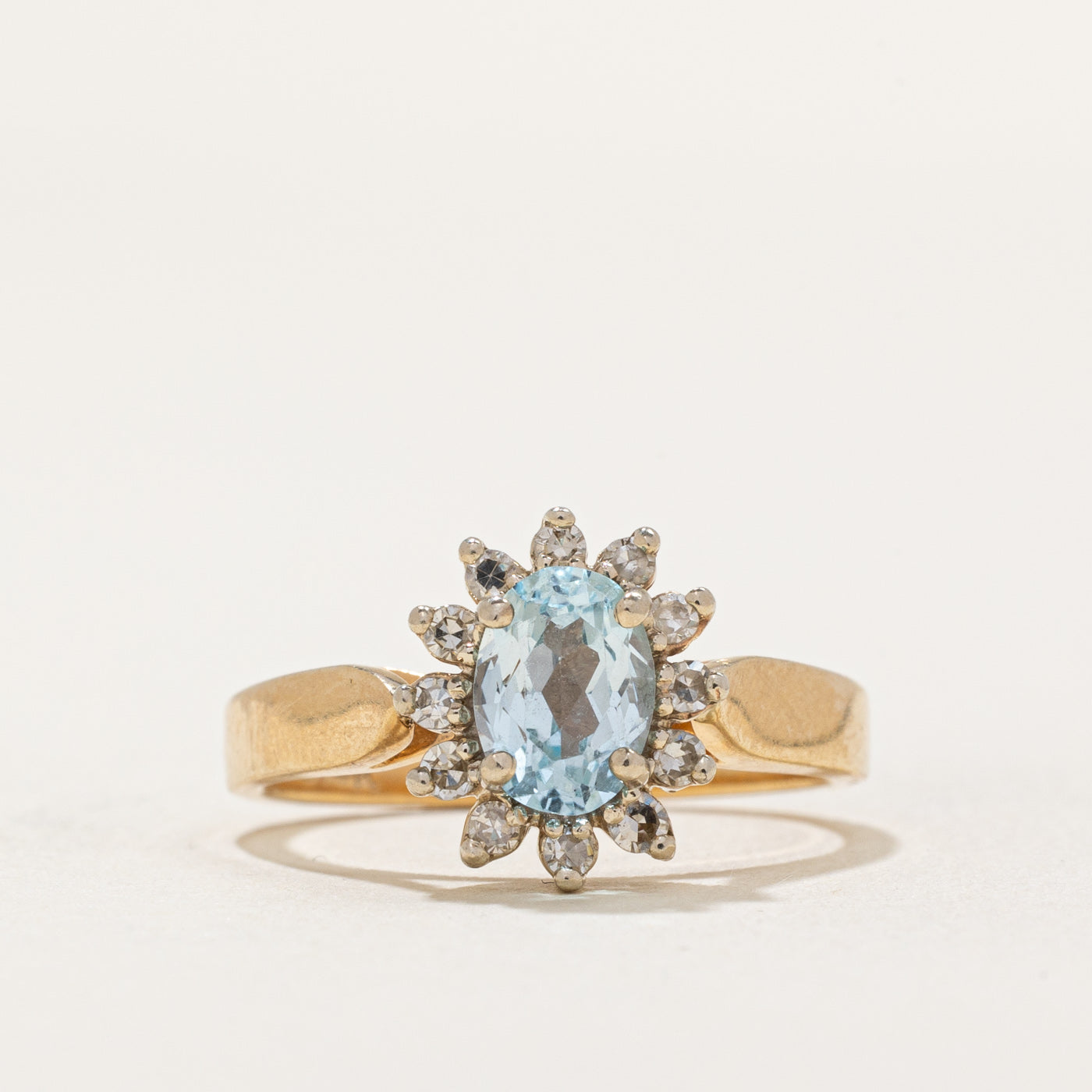 Topaz & Diamond Petal Ring | 0.75ct, 0.10ctw | SZ 4.5 |