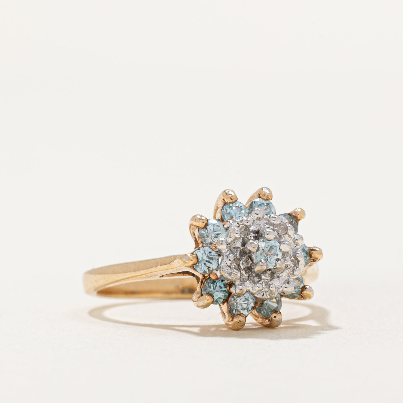Topaz & Diamond Cluster Ring | 0.33ctw, 0.01ctw | SZ 5 |