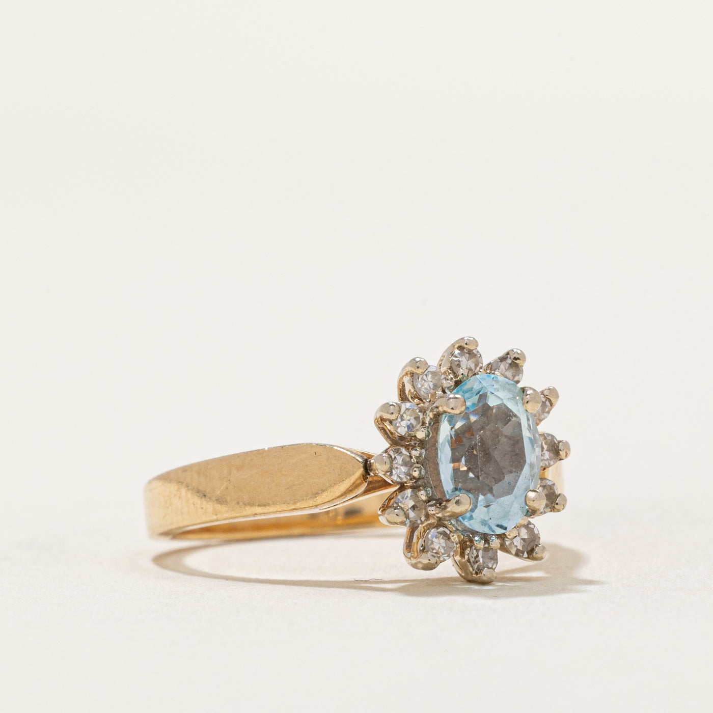 Topaz & Diamond Petal Ring | 0.75ct, 0.10ctw | SZ 4.5 |