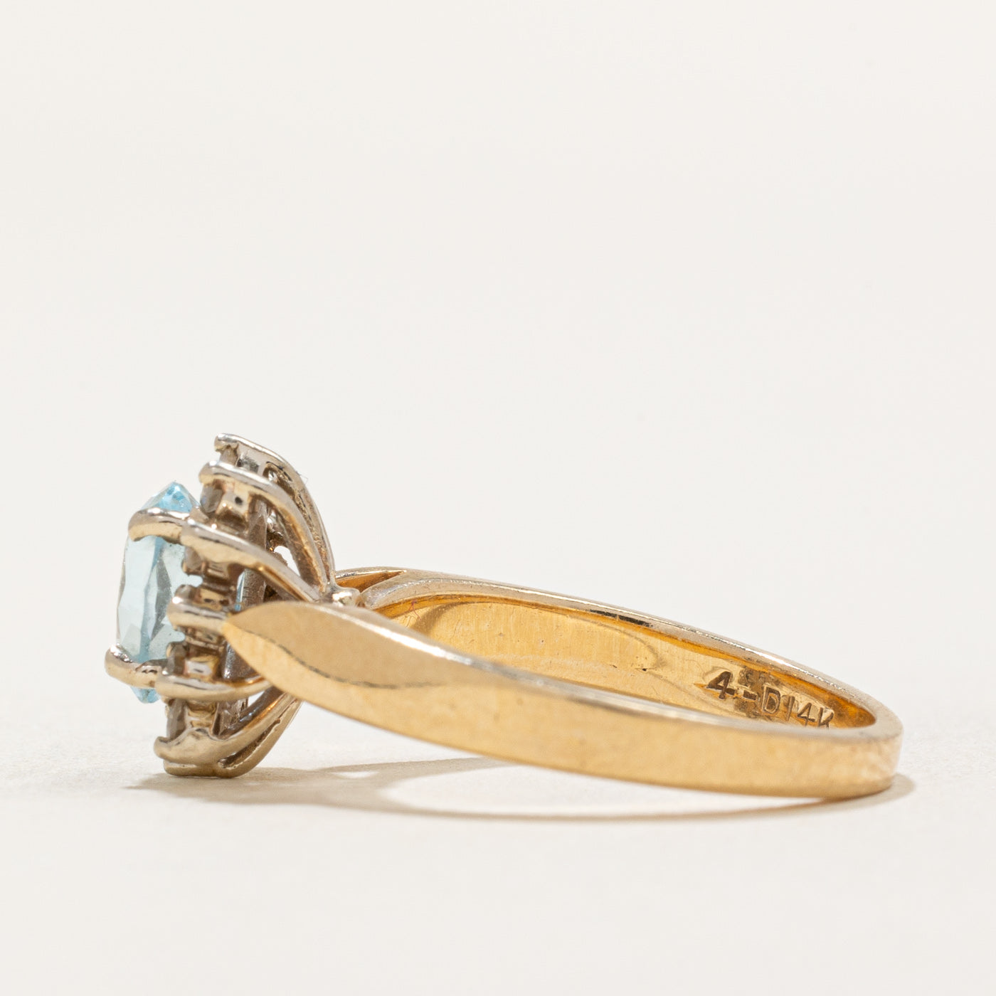 Topaz & Diamond Petal Ring | 0.75ct, 0.10ctw | SZ 4.5 |