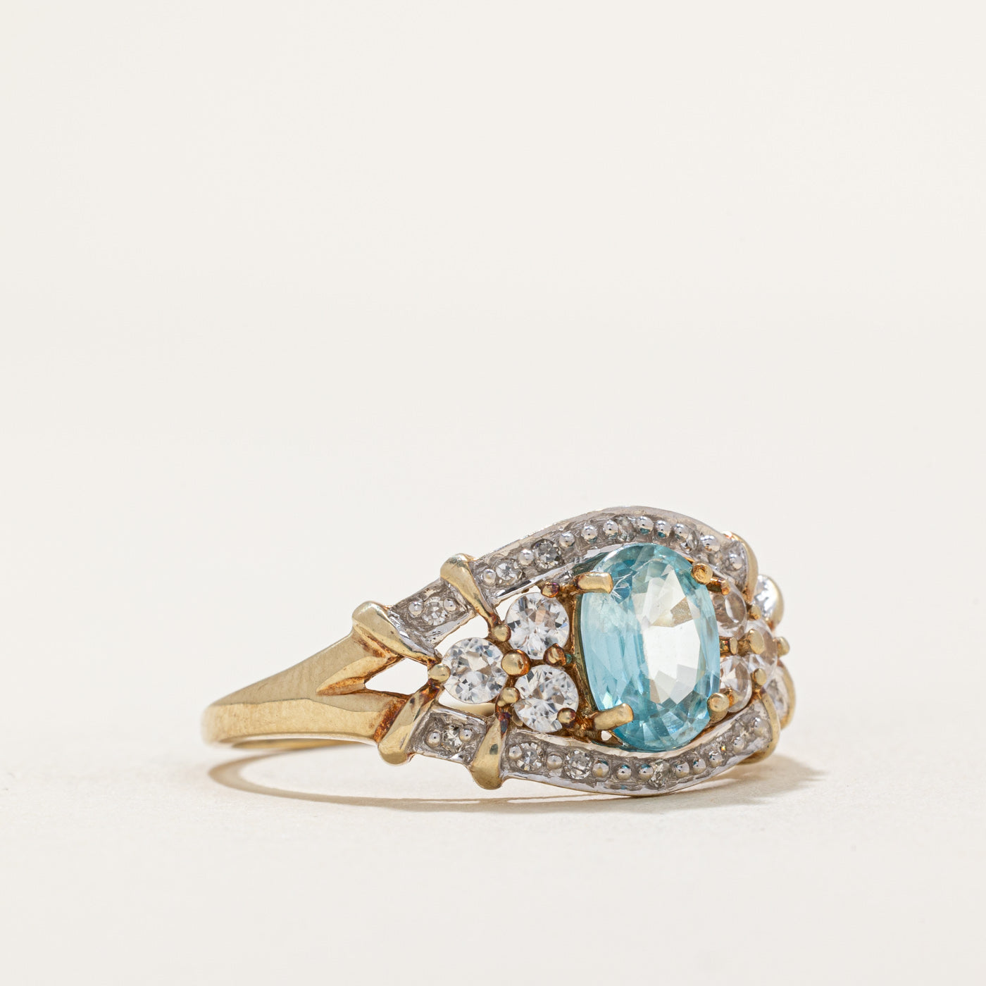 Topaz & Diamond Tapered Ring | 1.40ctw, 0.04ctw | SZ 10.25 |