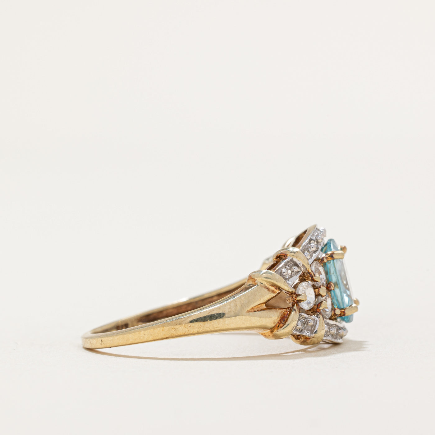 Topaz & Diamond Tapered Ring | 1.40ctw, 0.04ctw | SZ 10.25 |