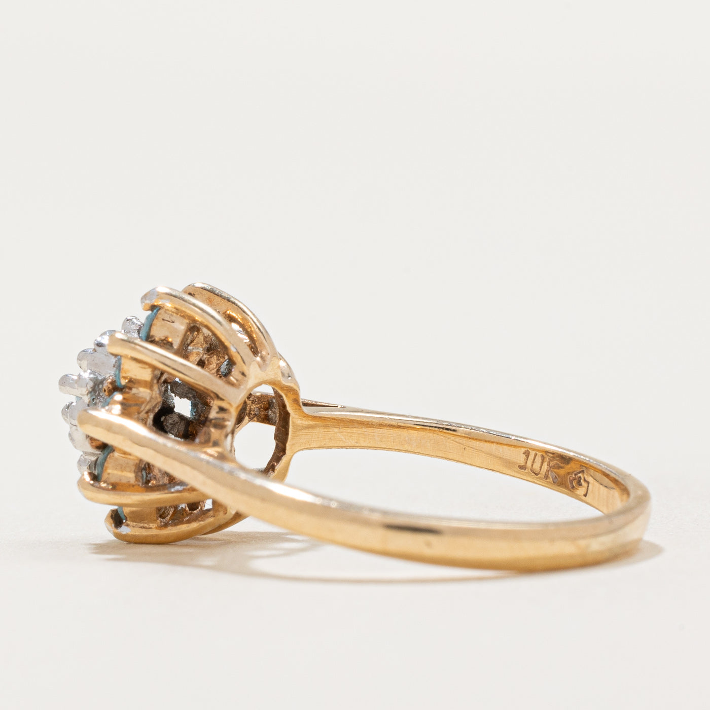 Topaz & Diamond Cluster Ring | 0.33ctw, 0.01ctw | SZ 5 |