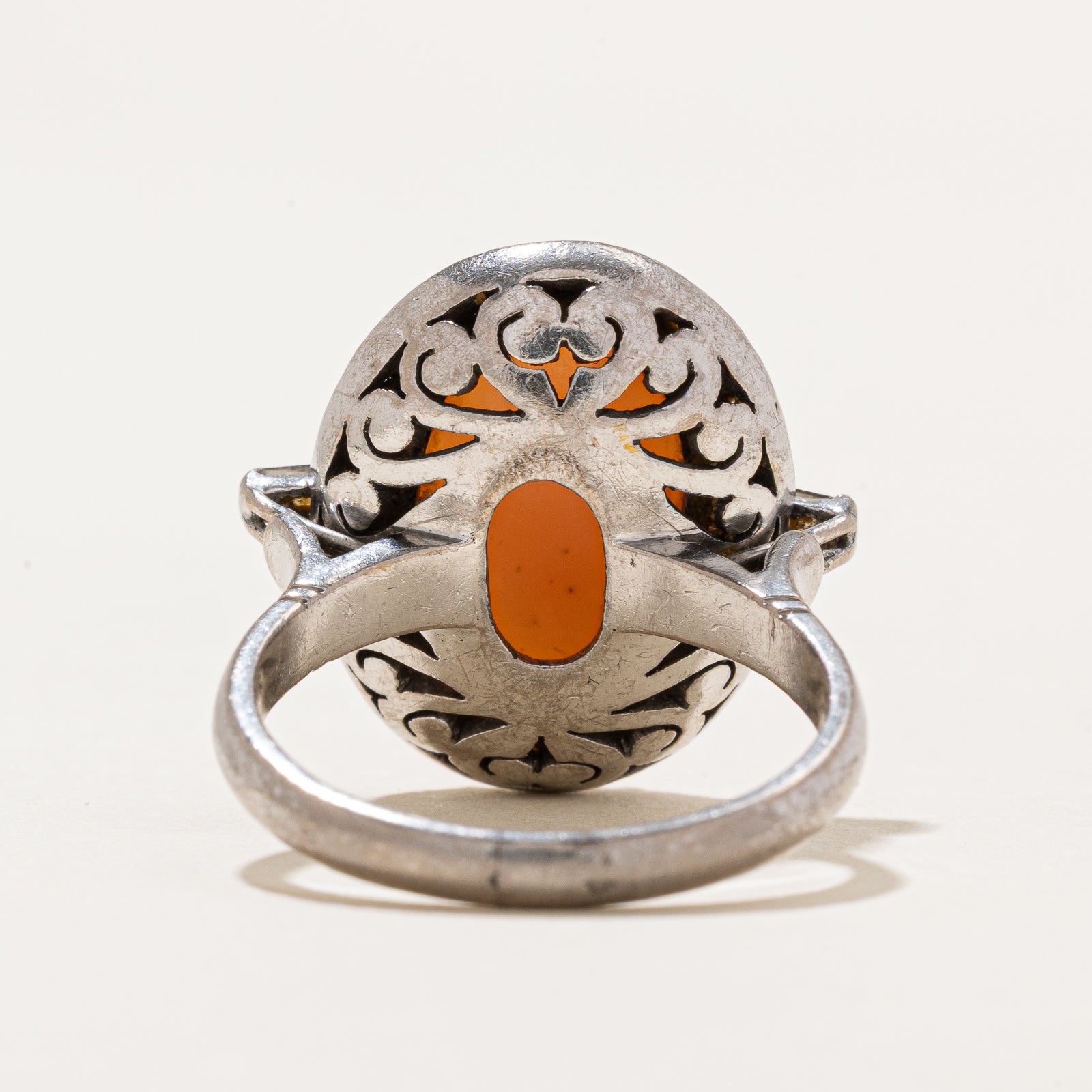 Bague cocktail halo corail et diamants | 5,70 ct, 0,33 ct au total | Taille 7,5