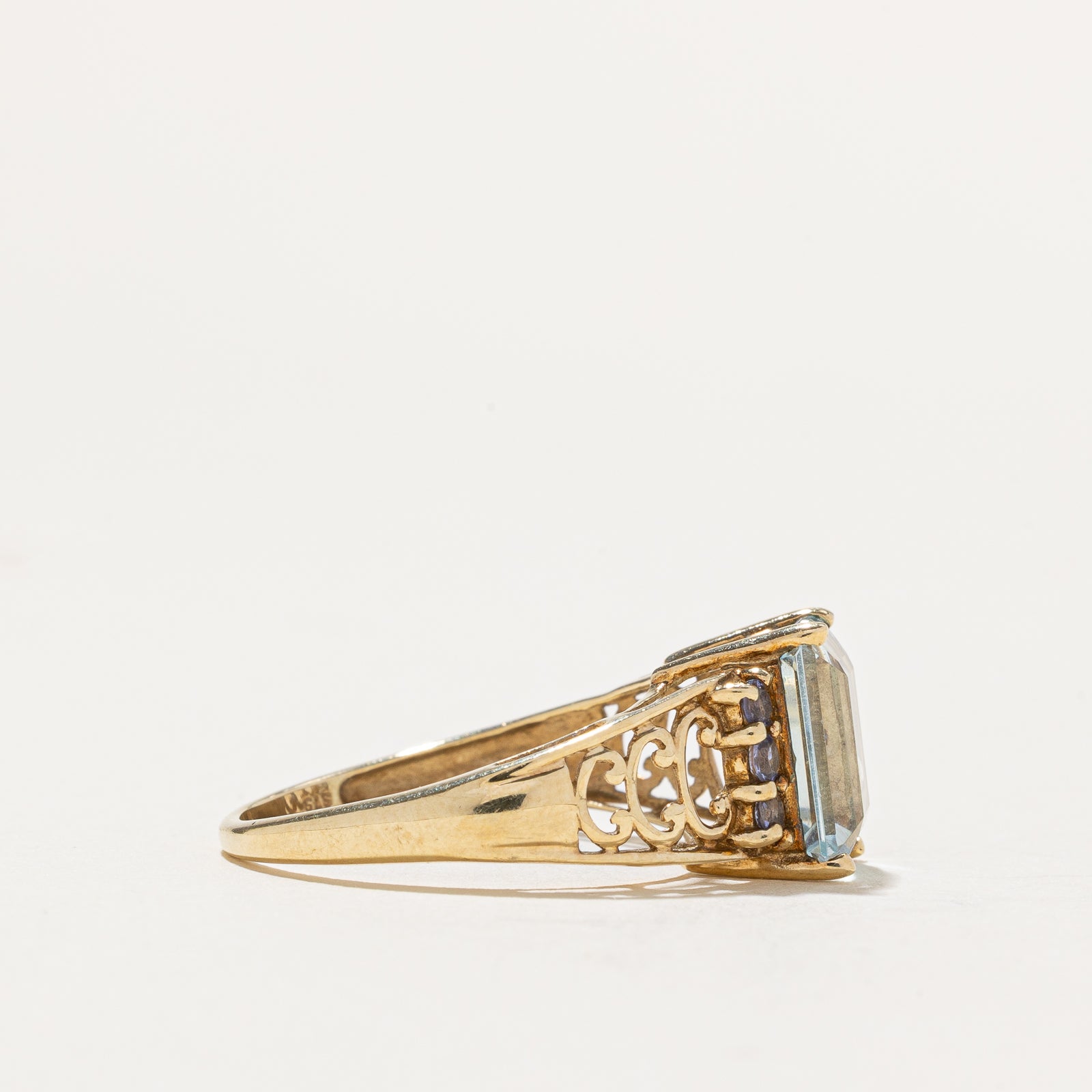 Bague cocktail aigue-marine et tanzanite | 3,18 ct | Taille 8
