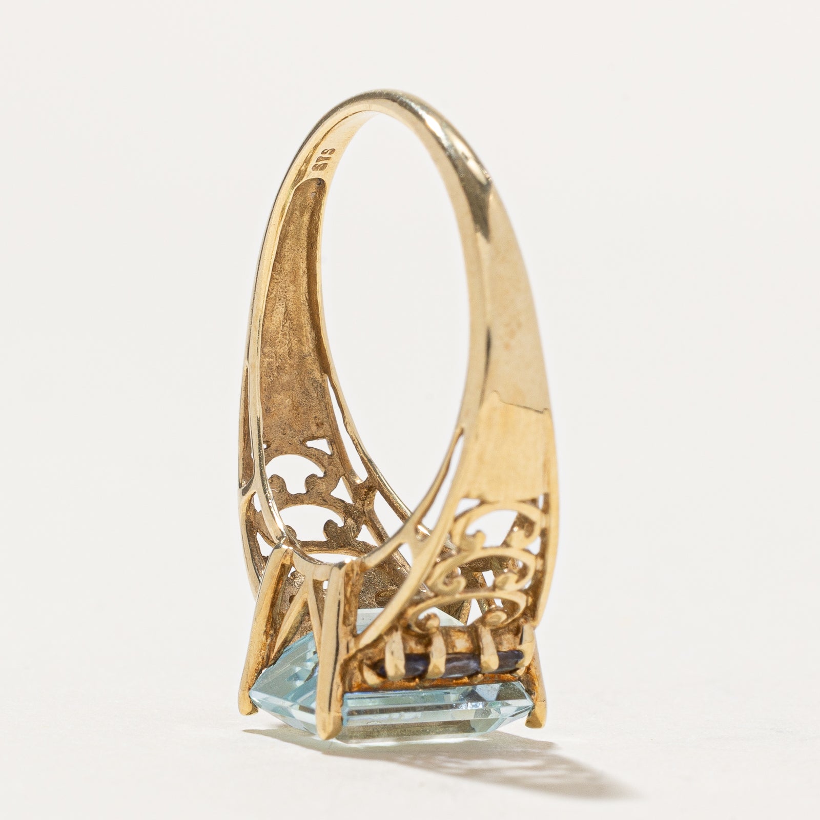 Bague cocktail aigue-marine et tanzanite | 3,18 ct | Taille 8