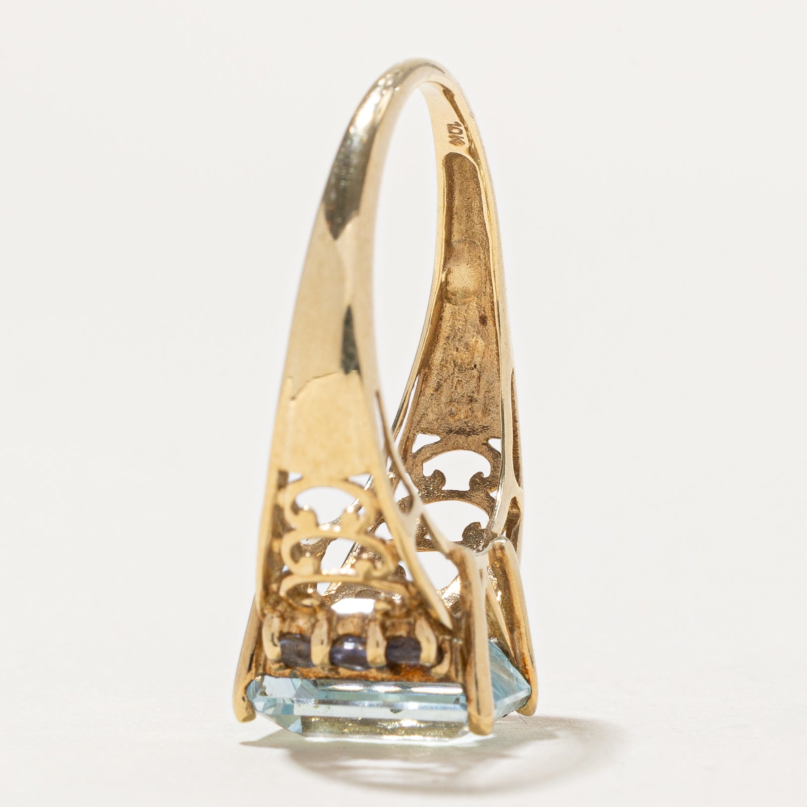 Bague cocktail aigue-marine et tanzanite | 3,18 ct | Taille 8