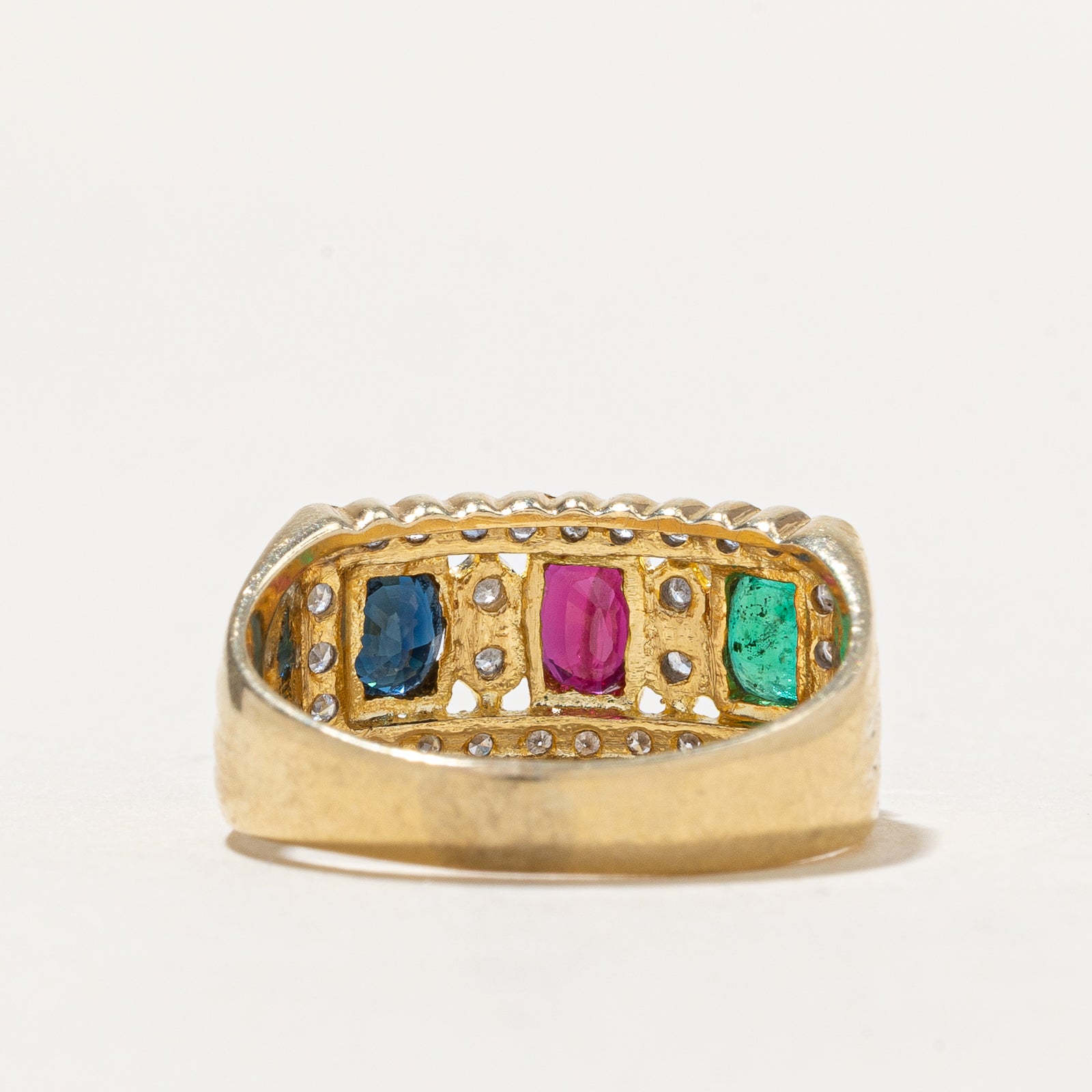 Multi Gemstone & Diamond Ring | 1.20ctw, 0.30ctw | SZ 8.5