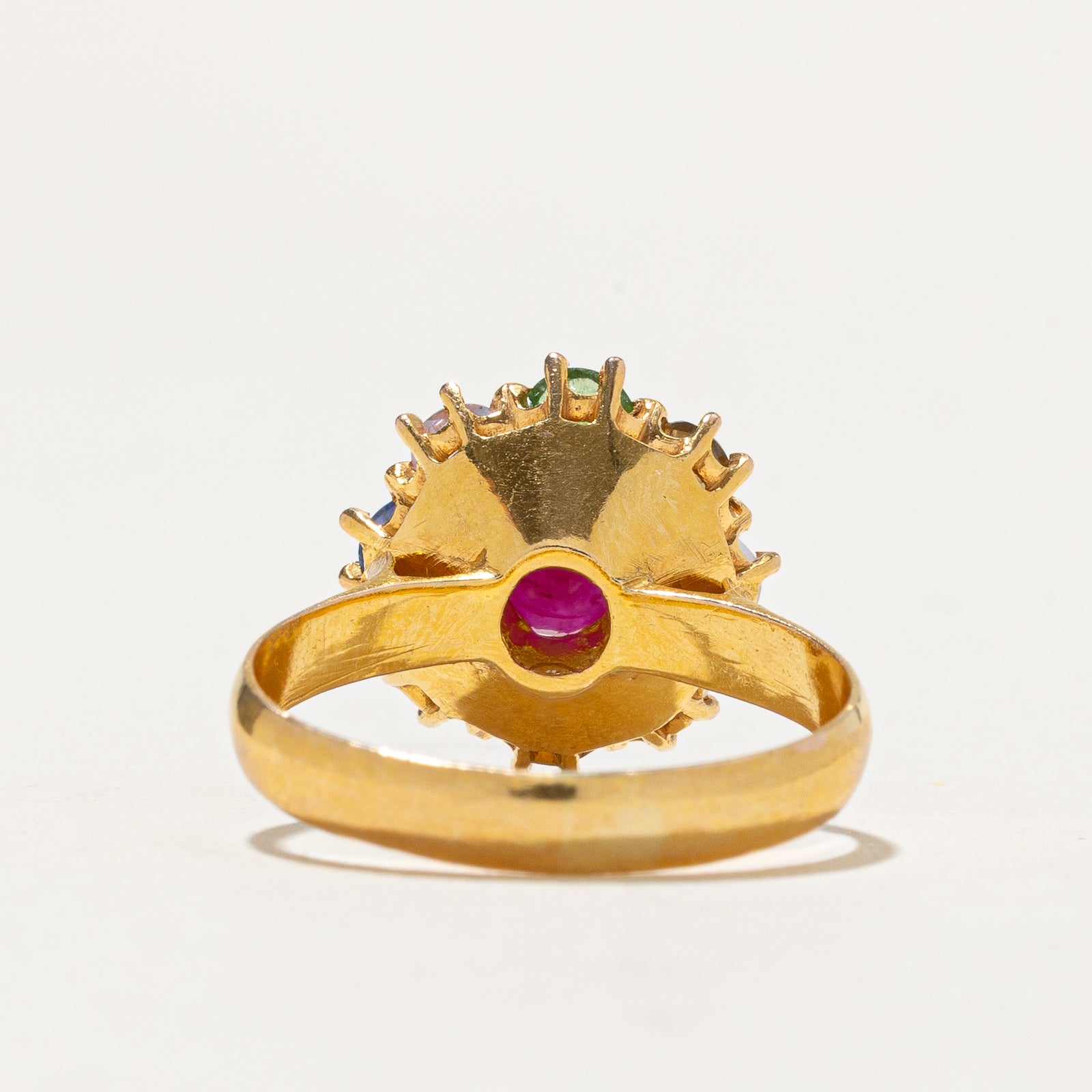 Multi Stone Navratna 9 Stone Chakra Ring | 1.55ctw | SZ 8.5