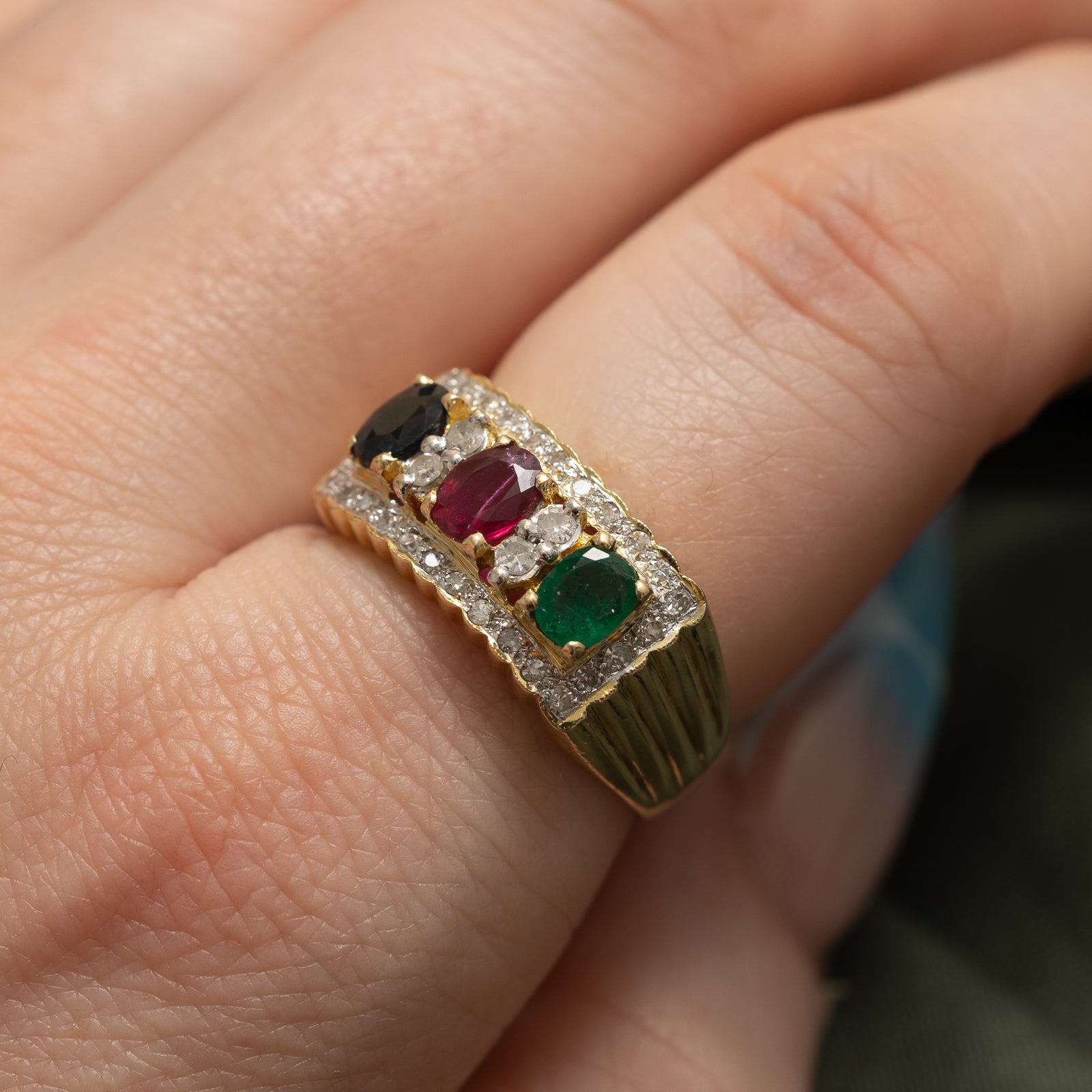 Multi Gemstone & Diamond Ring | 1.20ctw, 0.30ctw | SZ 8.5
