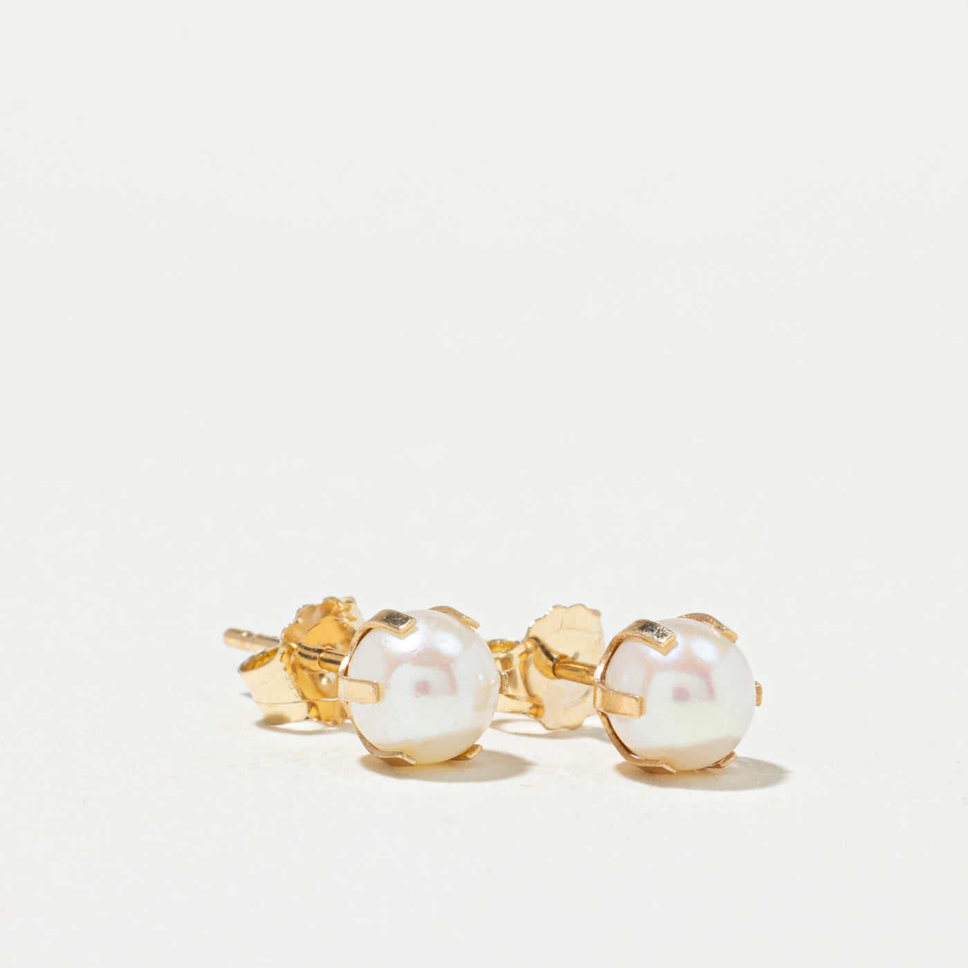 14K Pearl Petite Stud Earrings