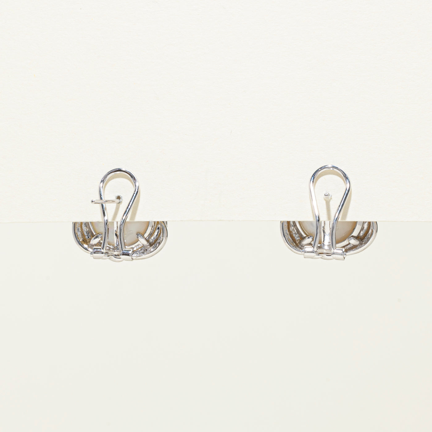 14K Mabé Pearl Grooved Stud Earrings