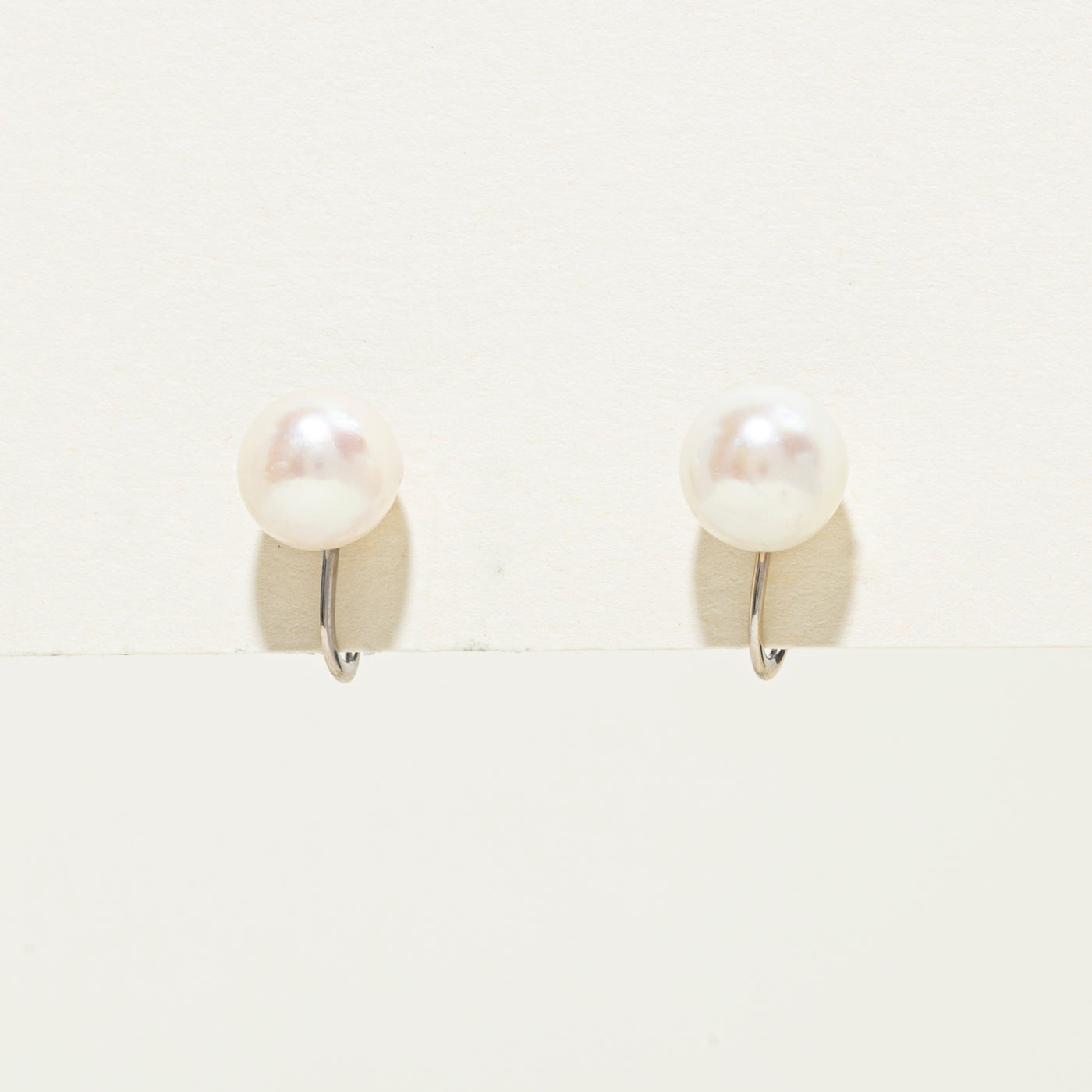 Boucles d'oreilles à clip en perles 14 carats