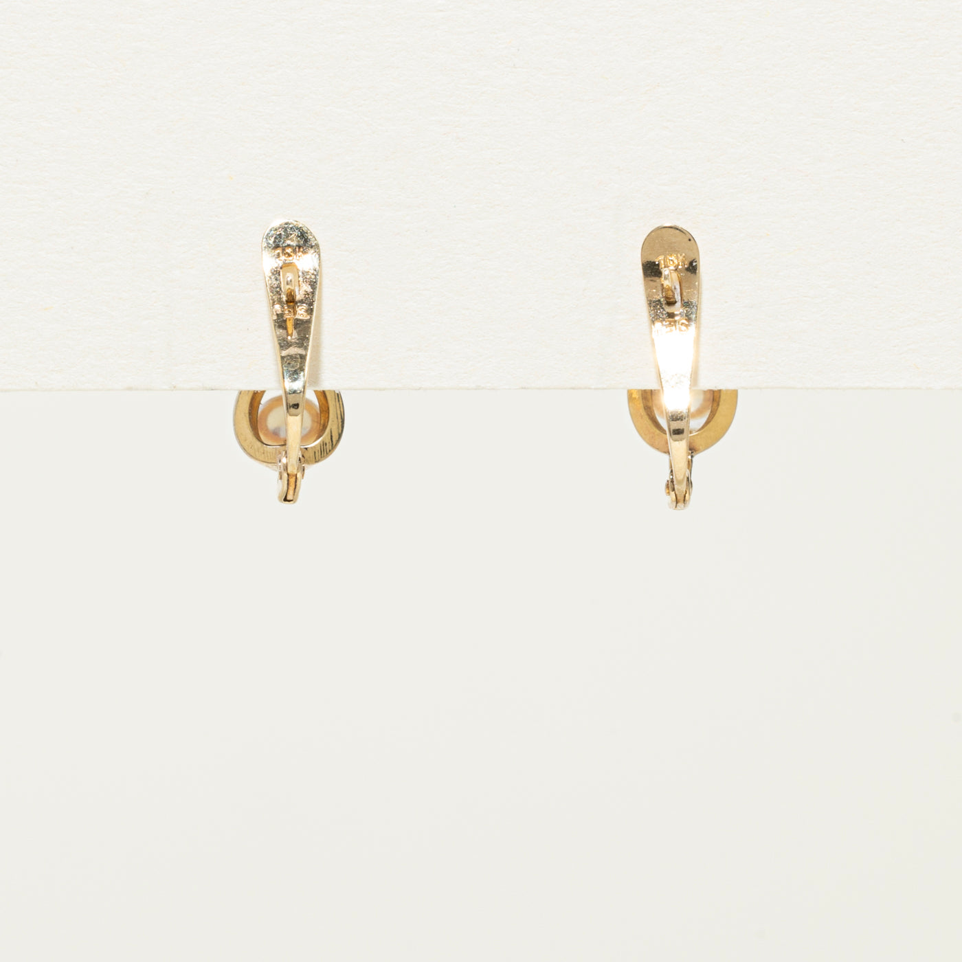 Boucles d'oreilles créoles en perles 10K