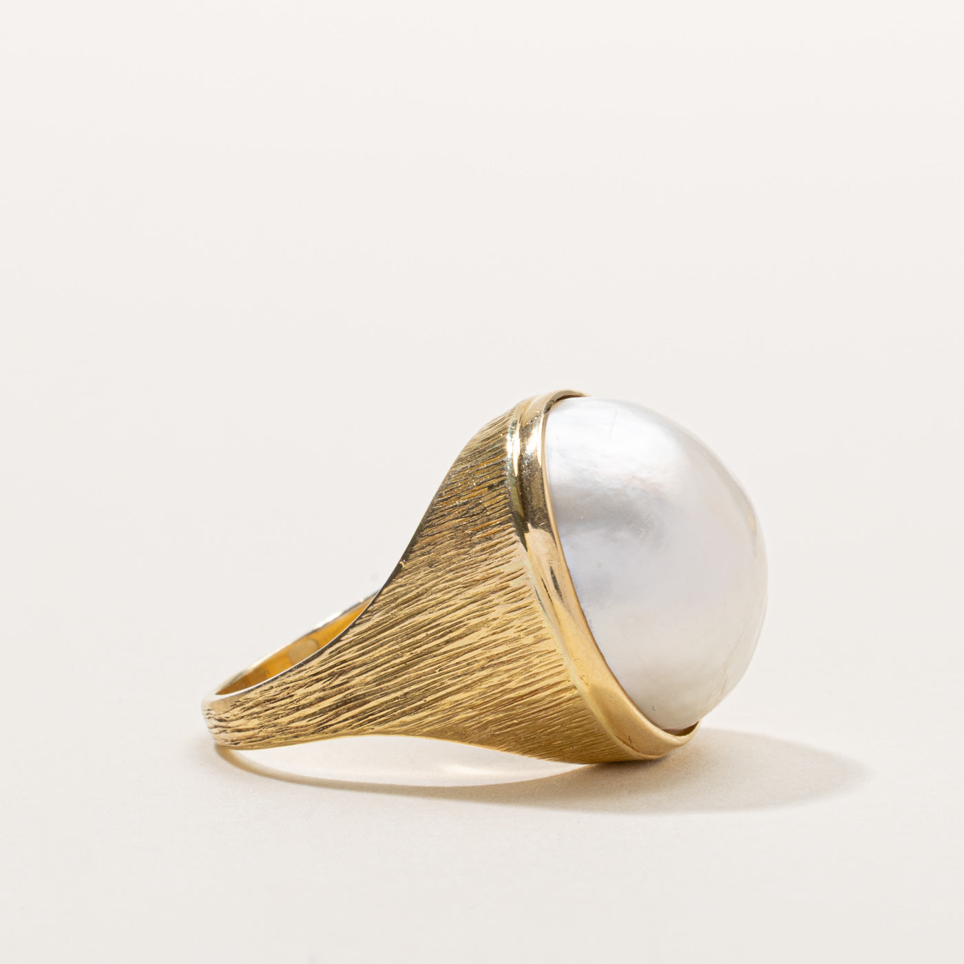 18k Mabé Pearl Cocktail Ring | SZ 9