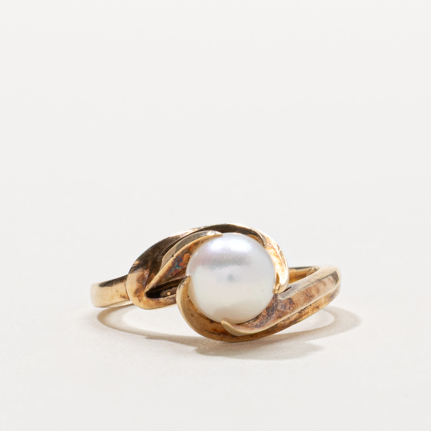 10k Pearl Grooved Bypass Ring | SZ 5