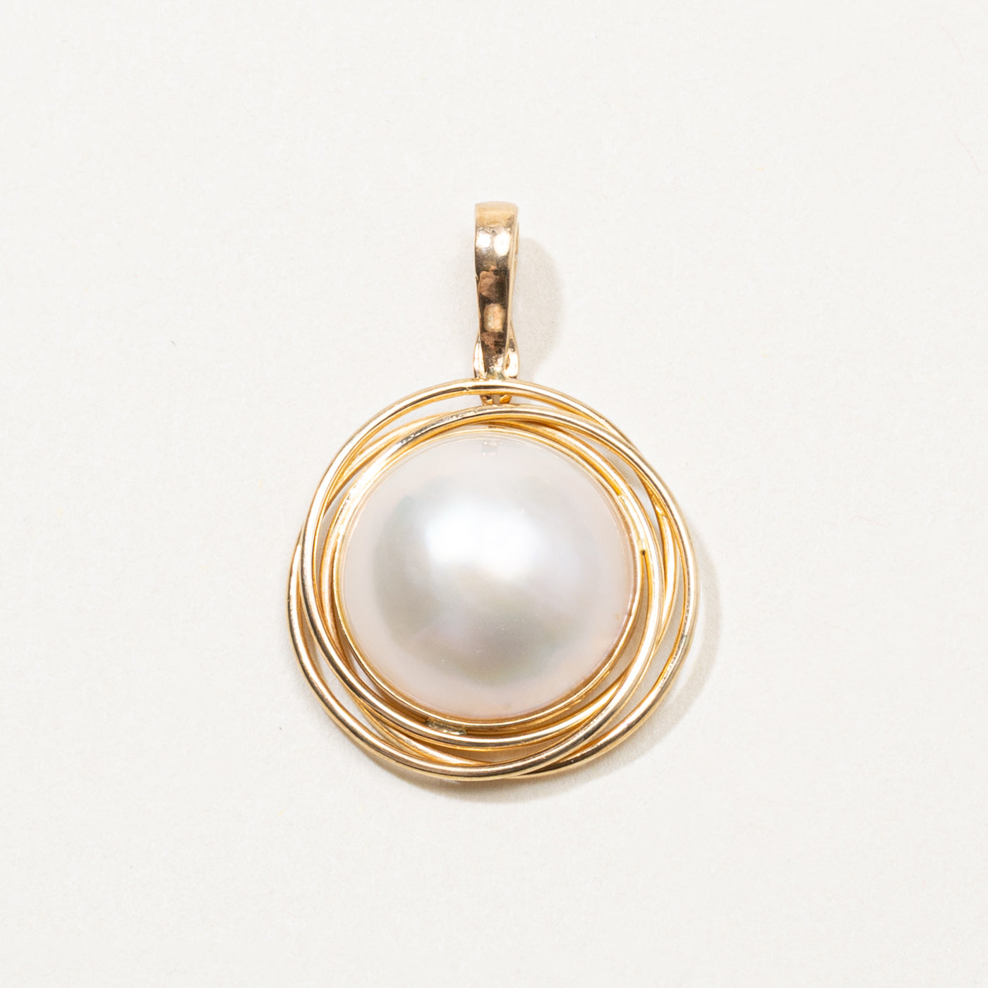 14k Mabé Pearl Swirl Pendant