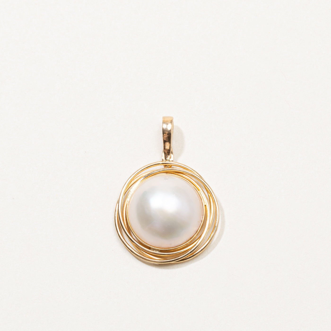 14k Mabé Pearl Swirl Pendant