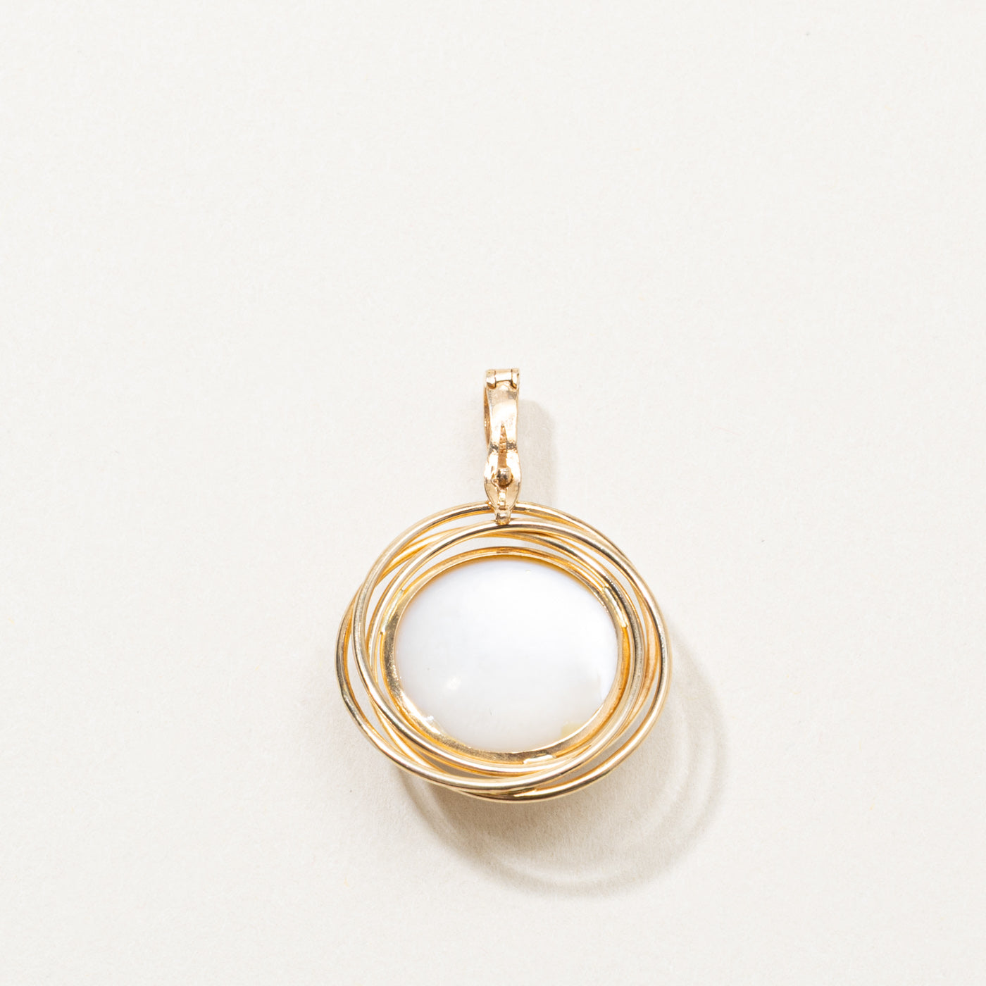 14k Mabé Pearl Swirl Pendant