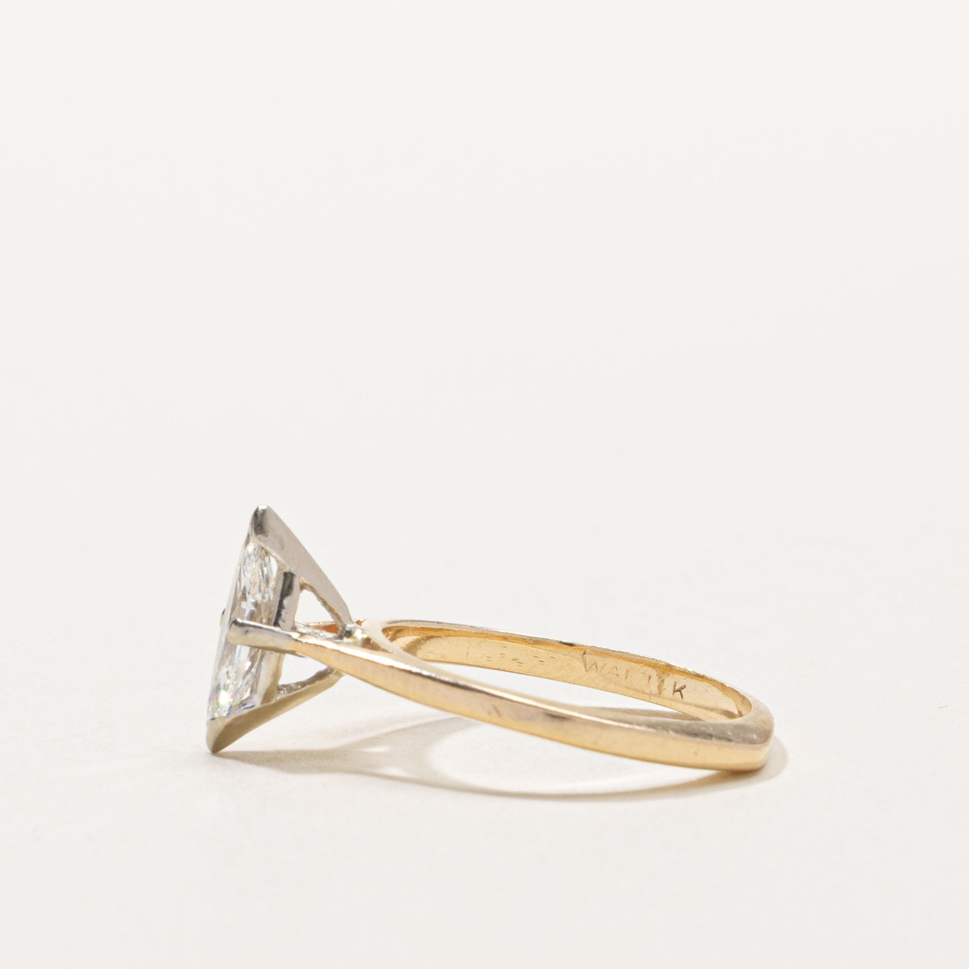 14k Marquise Cut Solitaire Diamond Ring | 0.47ct SI1 H/I | SZ 5