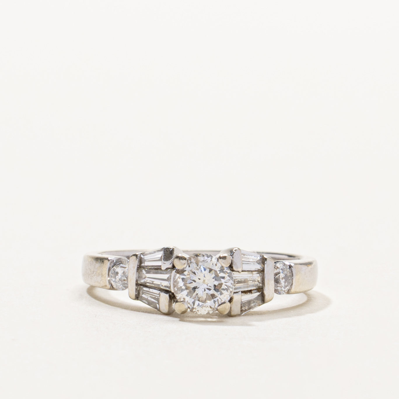 14k Diamond Multi Cut Accented Ring | 0.43ct SI2 G/H, 0.27ctw | SZ 6.75