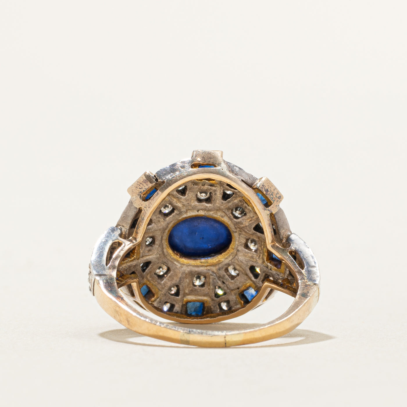 Sapphire & Diamond Art Deco Style Ring | 1.35ctw, 0.26ctw | SZ 5.5 |