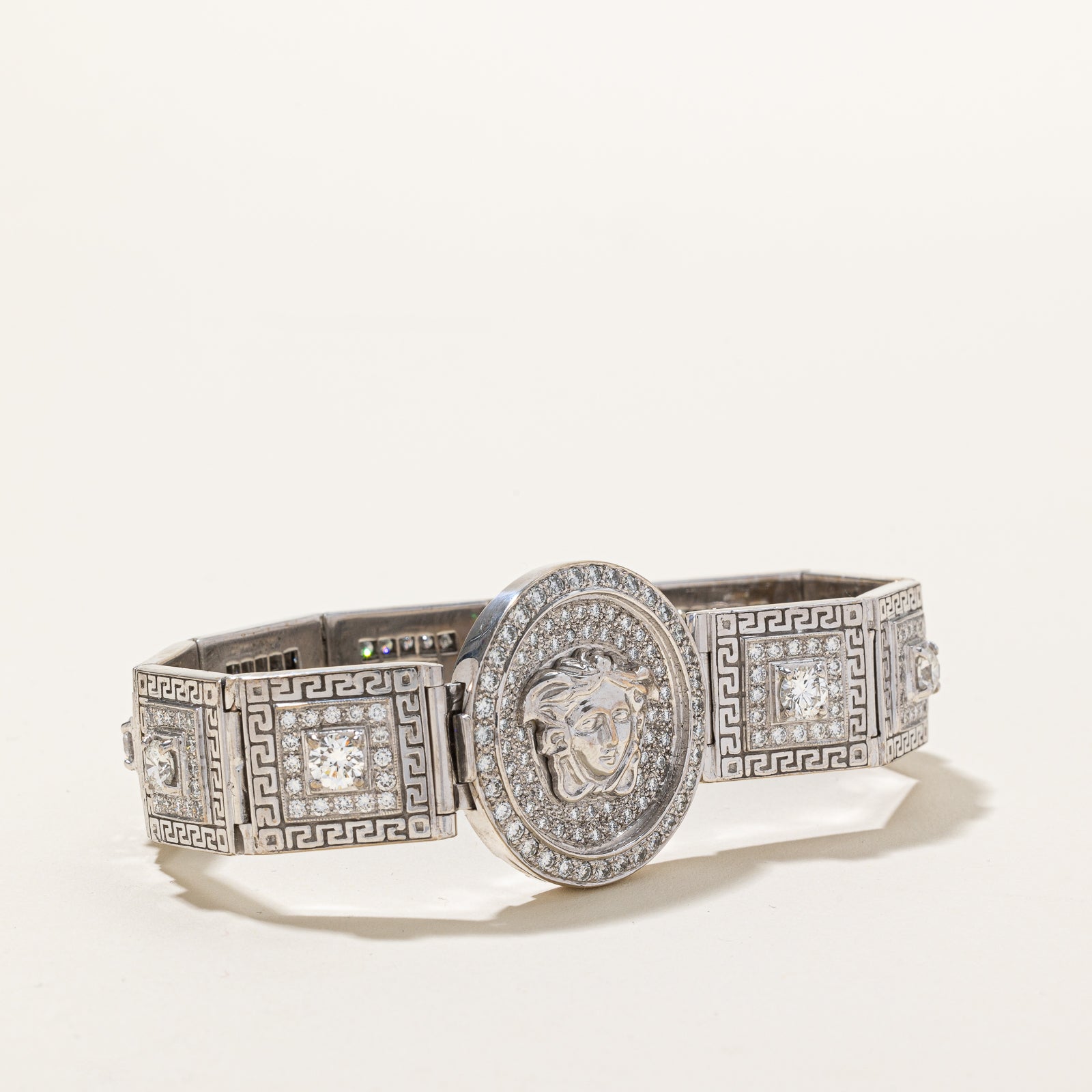 Italian 18k White Gold Diamond Bracelet | 4ctw, 2.8ctw | 8" |