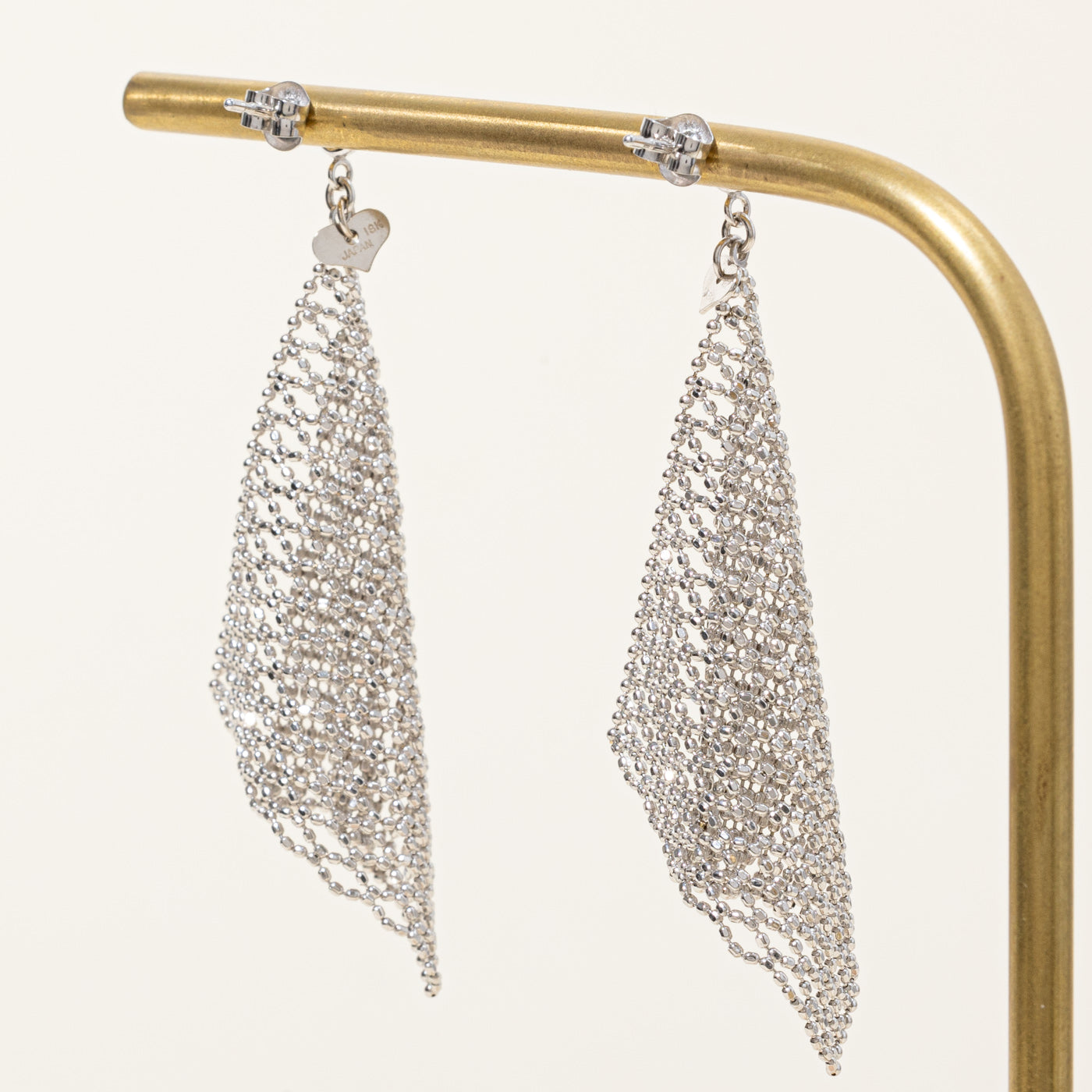 Birks' 18k White Gold Mesh Earrings