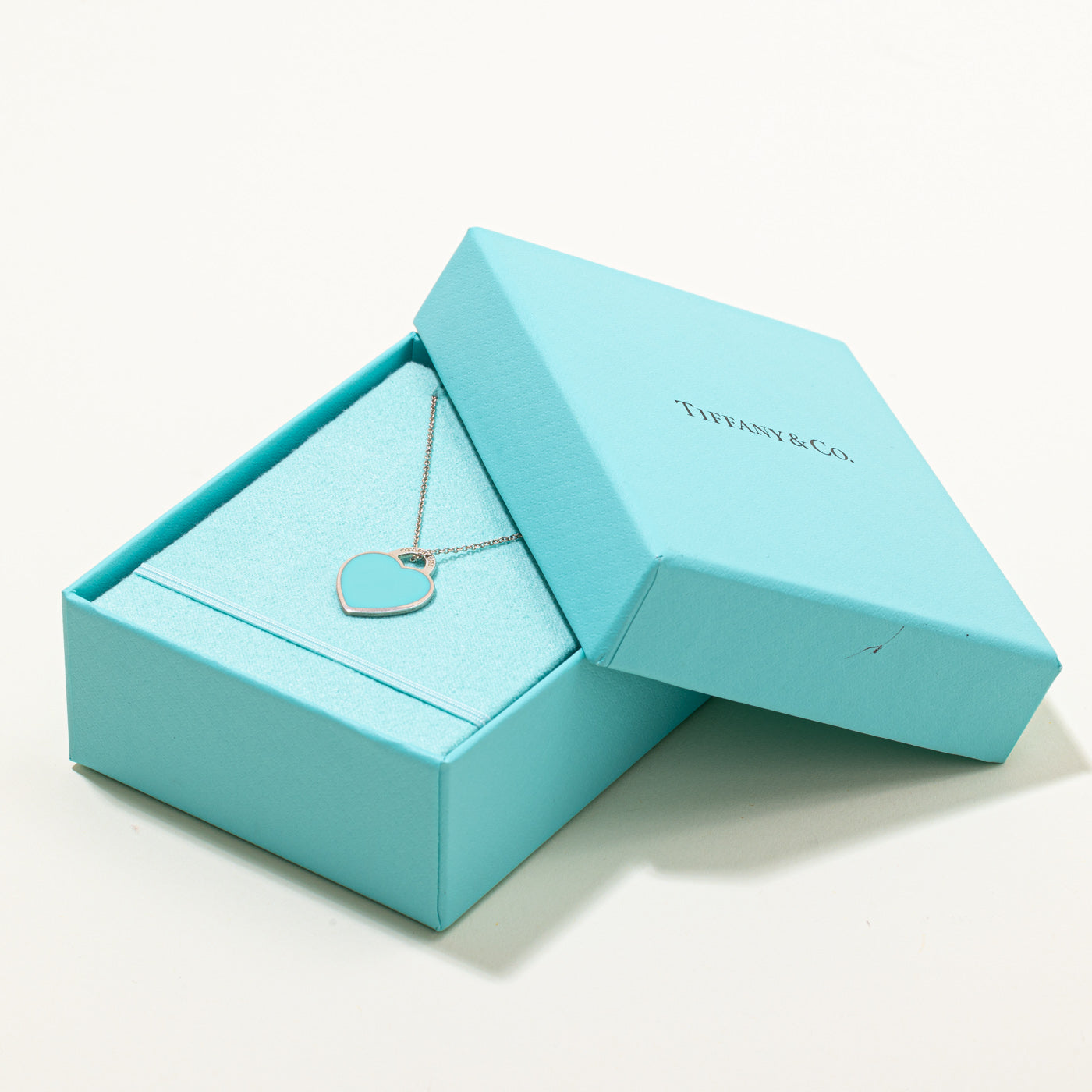 'Tiffany & Co' Tiffany Blue Small Heart Tag Pendant | 16" |