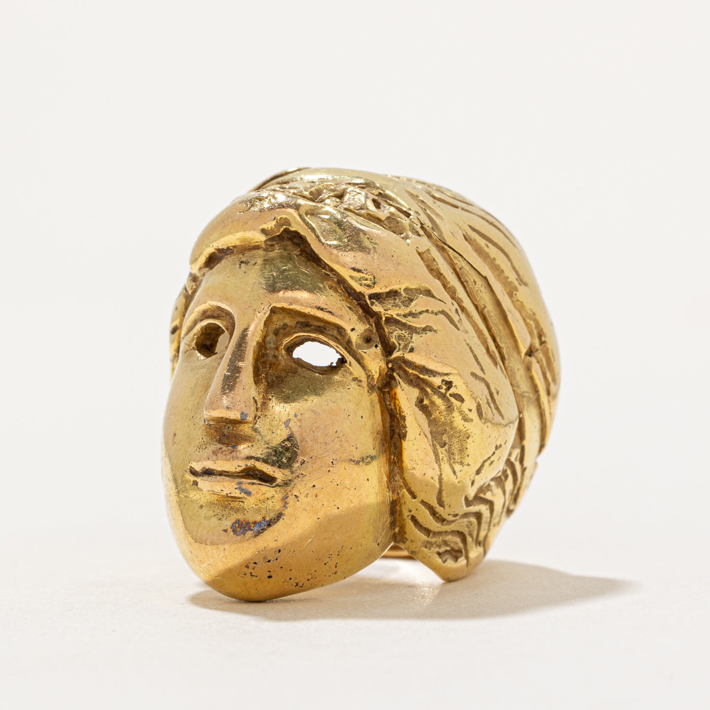 18k Yellow Gold Portrait Ring | SZ 5 |