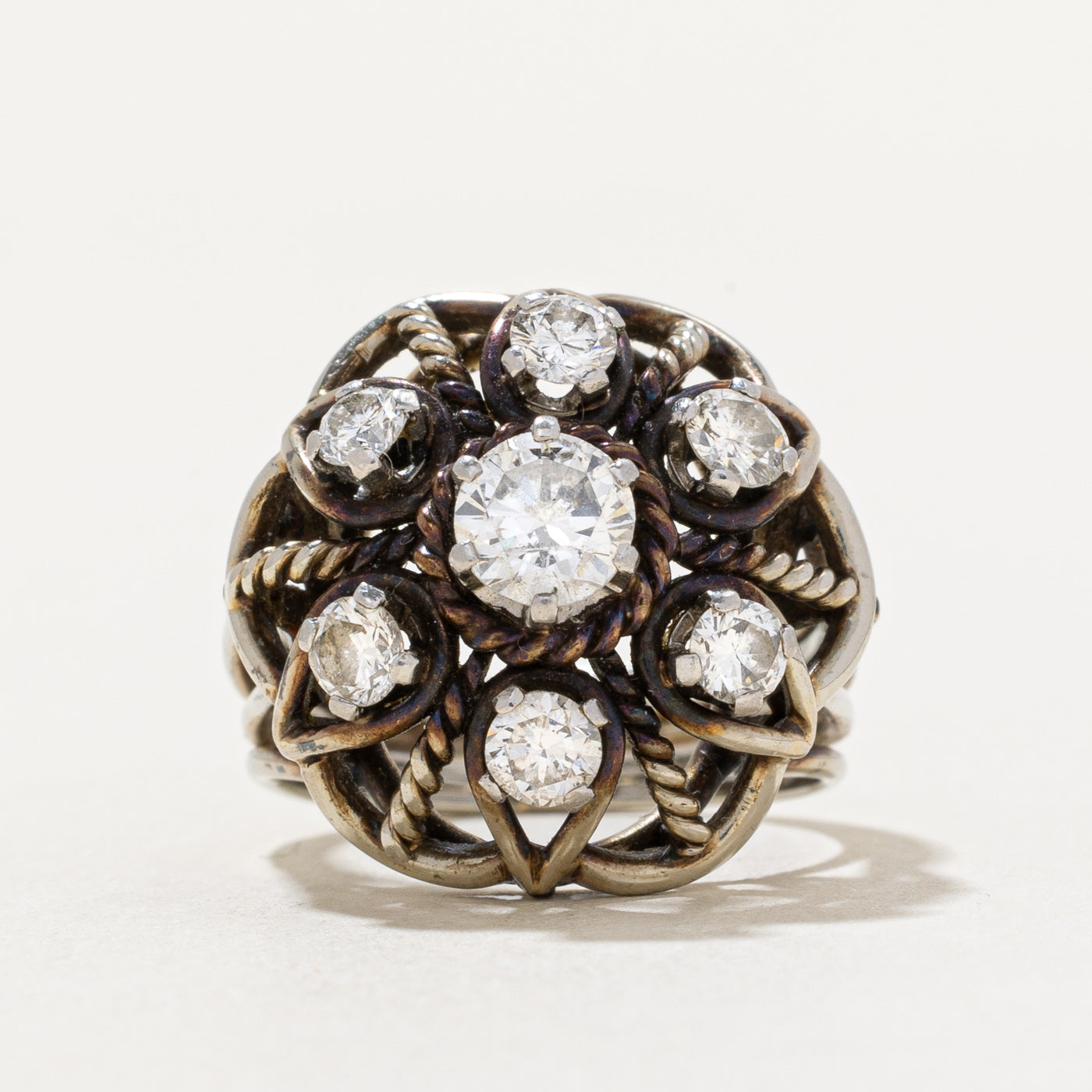 Diamond Cocktail Ring | 0.93ctw | SZ 5 |