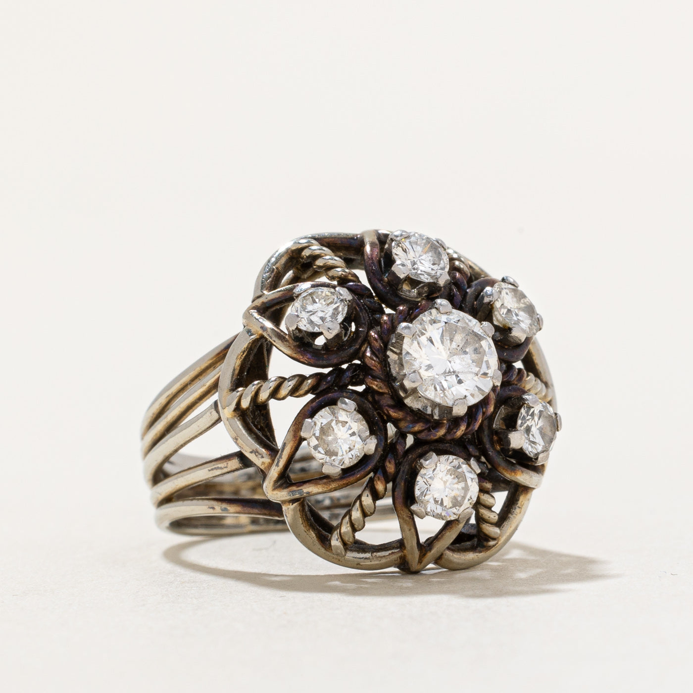 Diamond Cocktail Ring | 0.93ctw | SZ 5 |