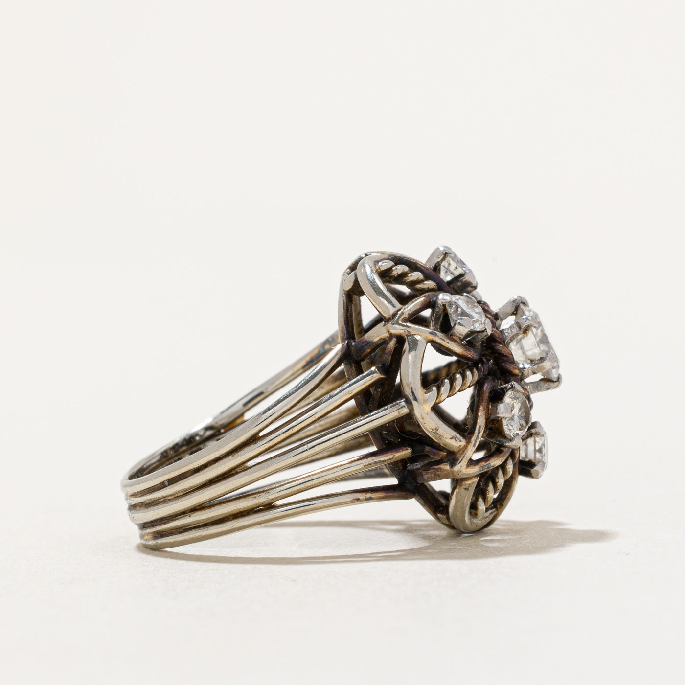 Diamond Cocktail Ring | 0.93ctw | SZ 5 |