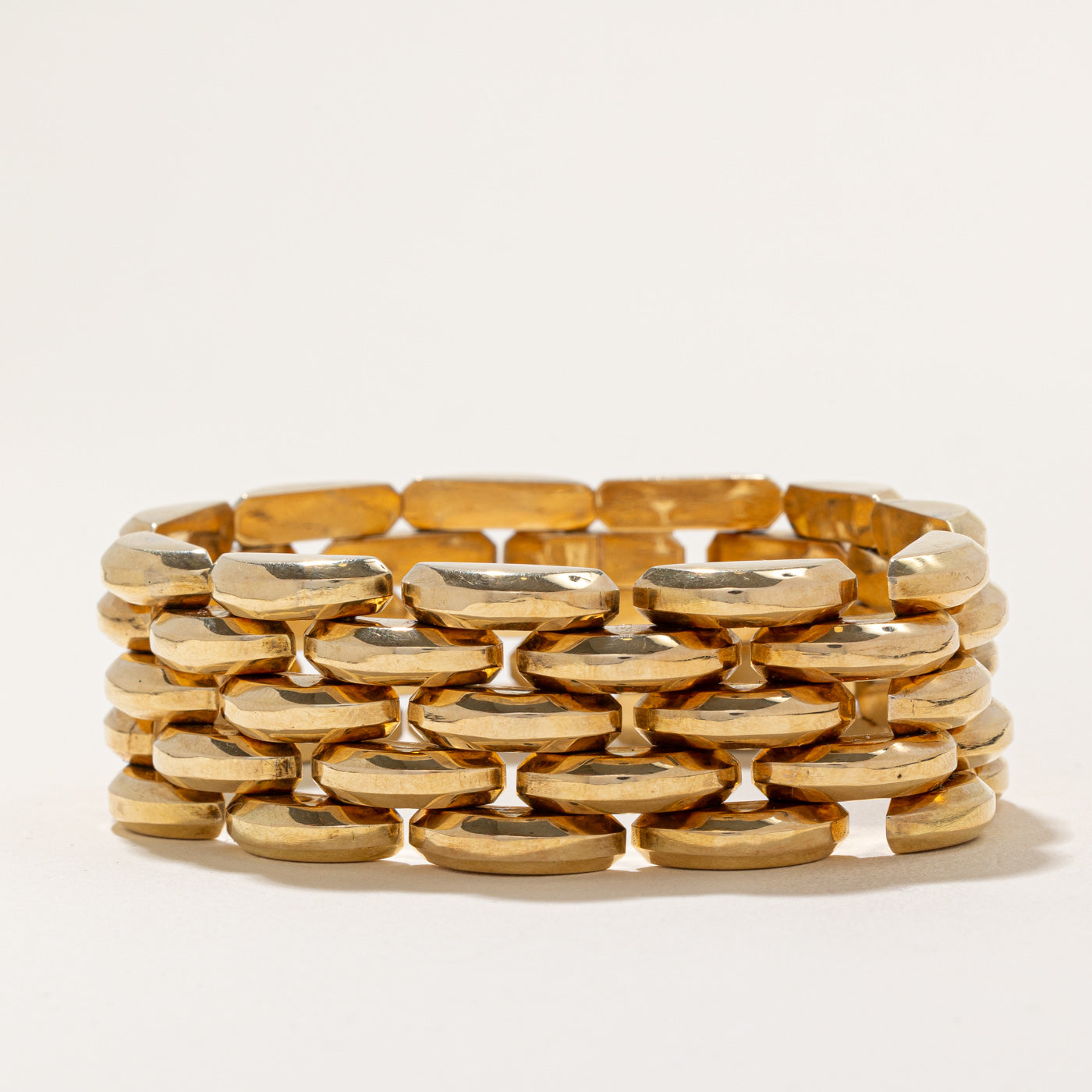 Yellow - Brass Metal Handcrafted Bracelet (Adjustable) 81