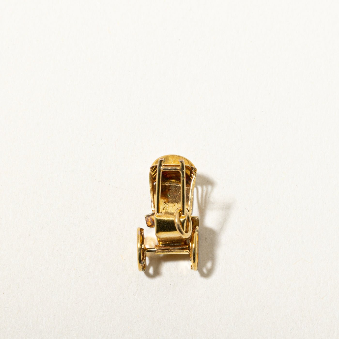 14k Yellow Gold Openwork Rickshaw Charm