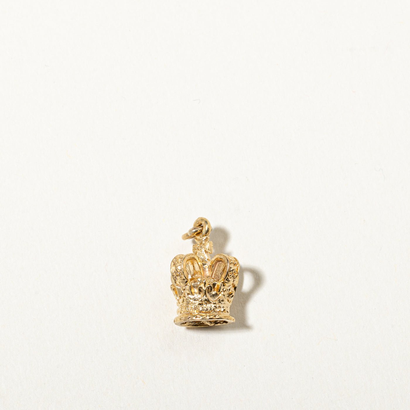 10k Yellow Gold Ornate Crown Charm