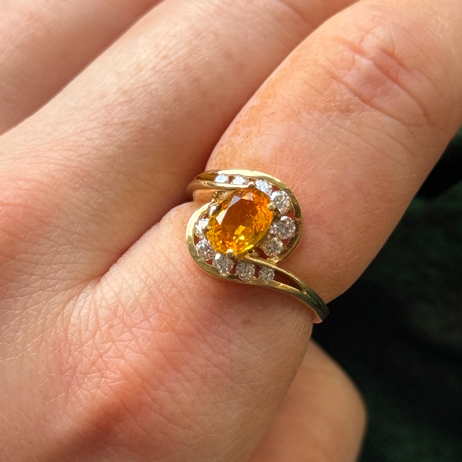Yellow Sapphire & Diamond Bypass Ring | 1.05ct, 0.31ctw | SZ 6.5 |