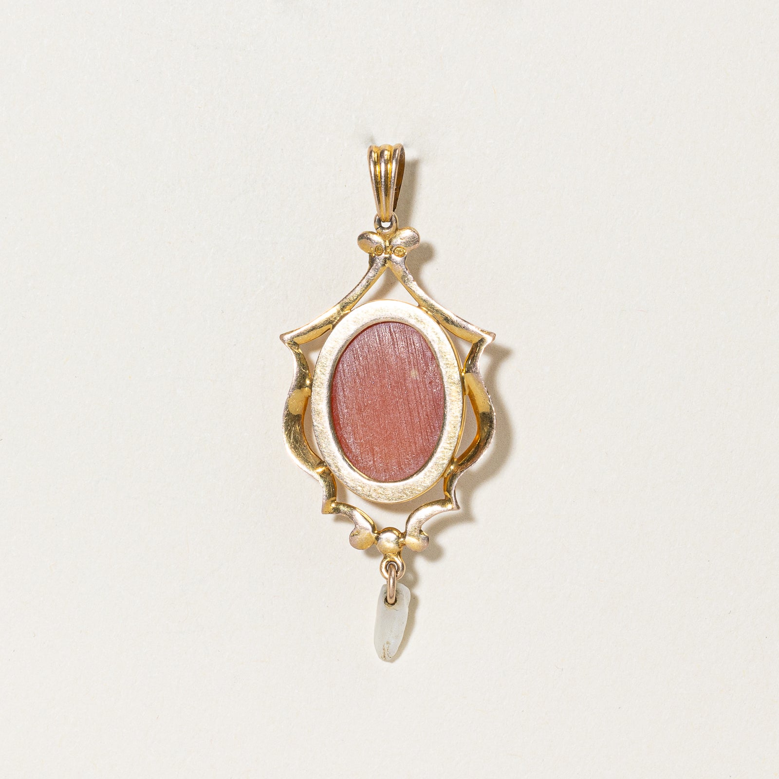 Seashell Cameo & Pearl Pendant | 5.00ct |