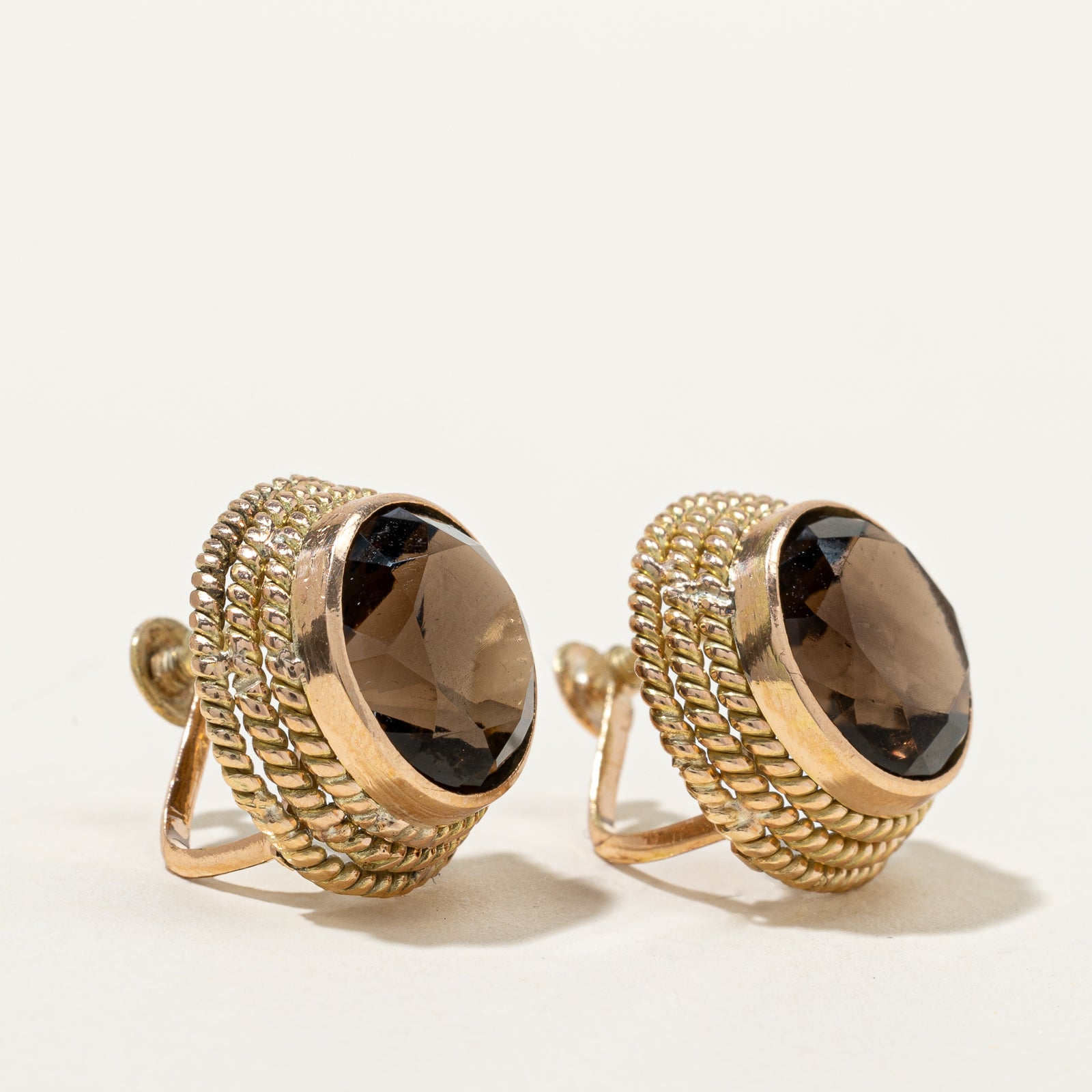 Smokey Quartz Cocktail Clip On Earrings | 7.50ctw |